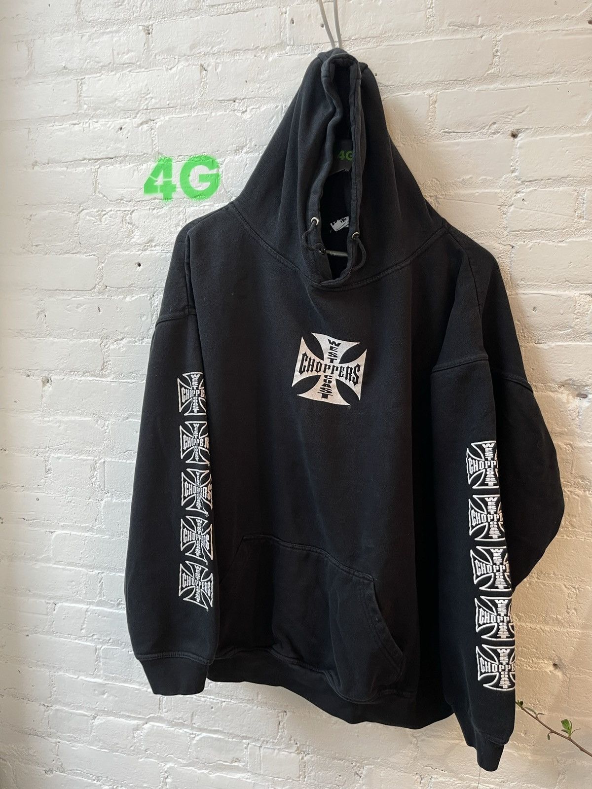 Vintage Vintage WEST COAST CHOPPERS THRASHED BLACK HOODIE Size US L / EU 52-54 / 3 - 2 Thumbnail