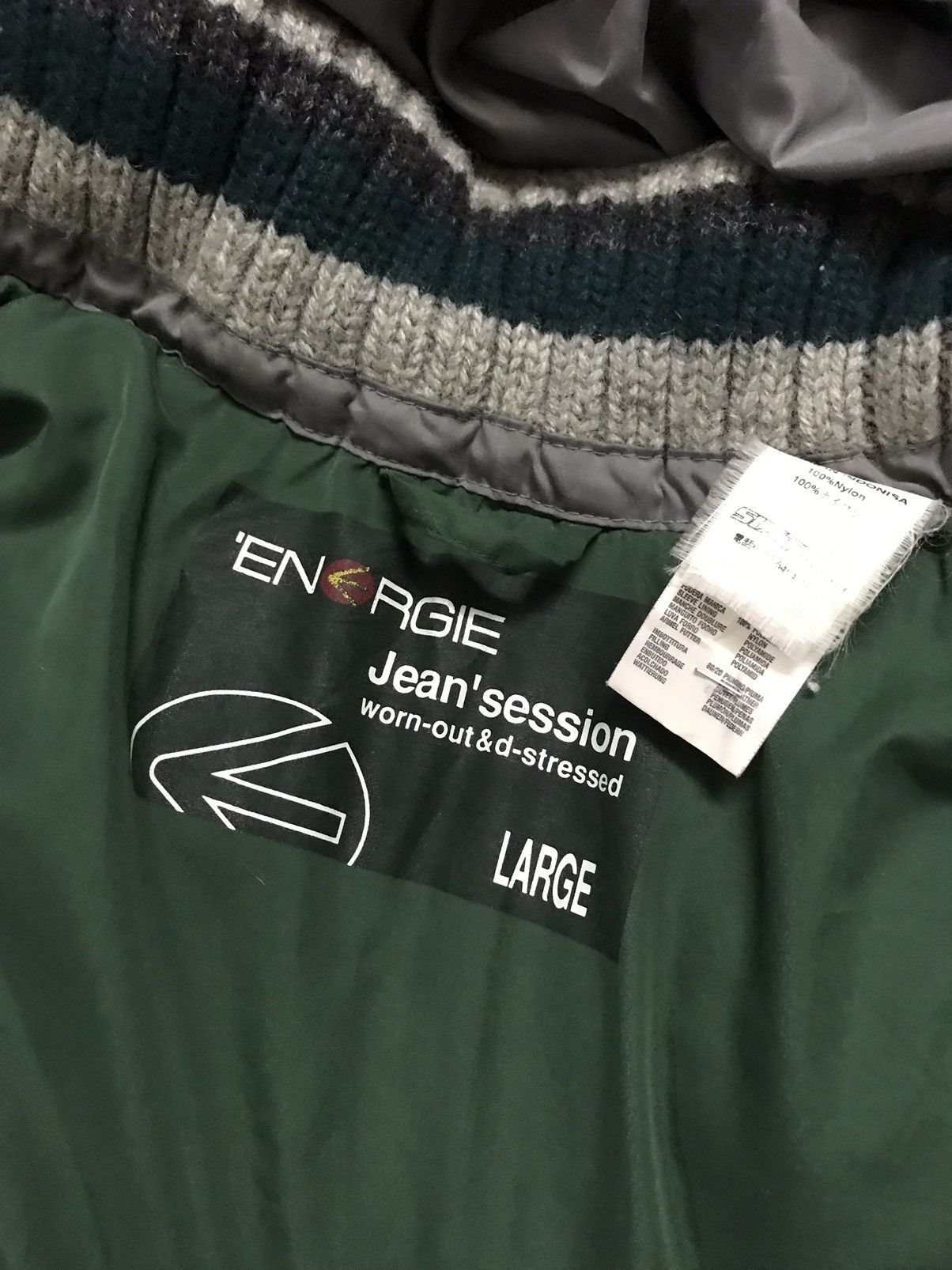 Energie × Vintage Vintage Energie Hoodie Down Cropped Jacket Size L / US 10 / IT 46 - 10 Thumbnail
