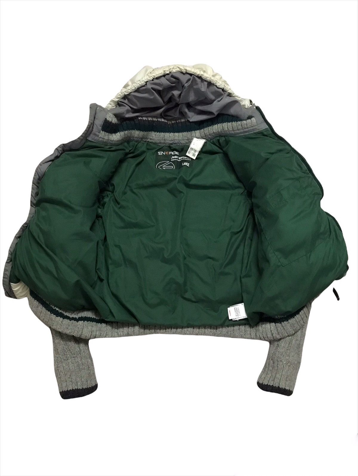 Energie × Vintage Vintage Energie Hoodie Down Cropped Jacket Size L / US 10 / IT 46 - 2 Thumbnail
