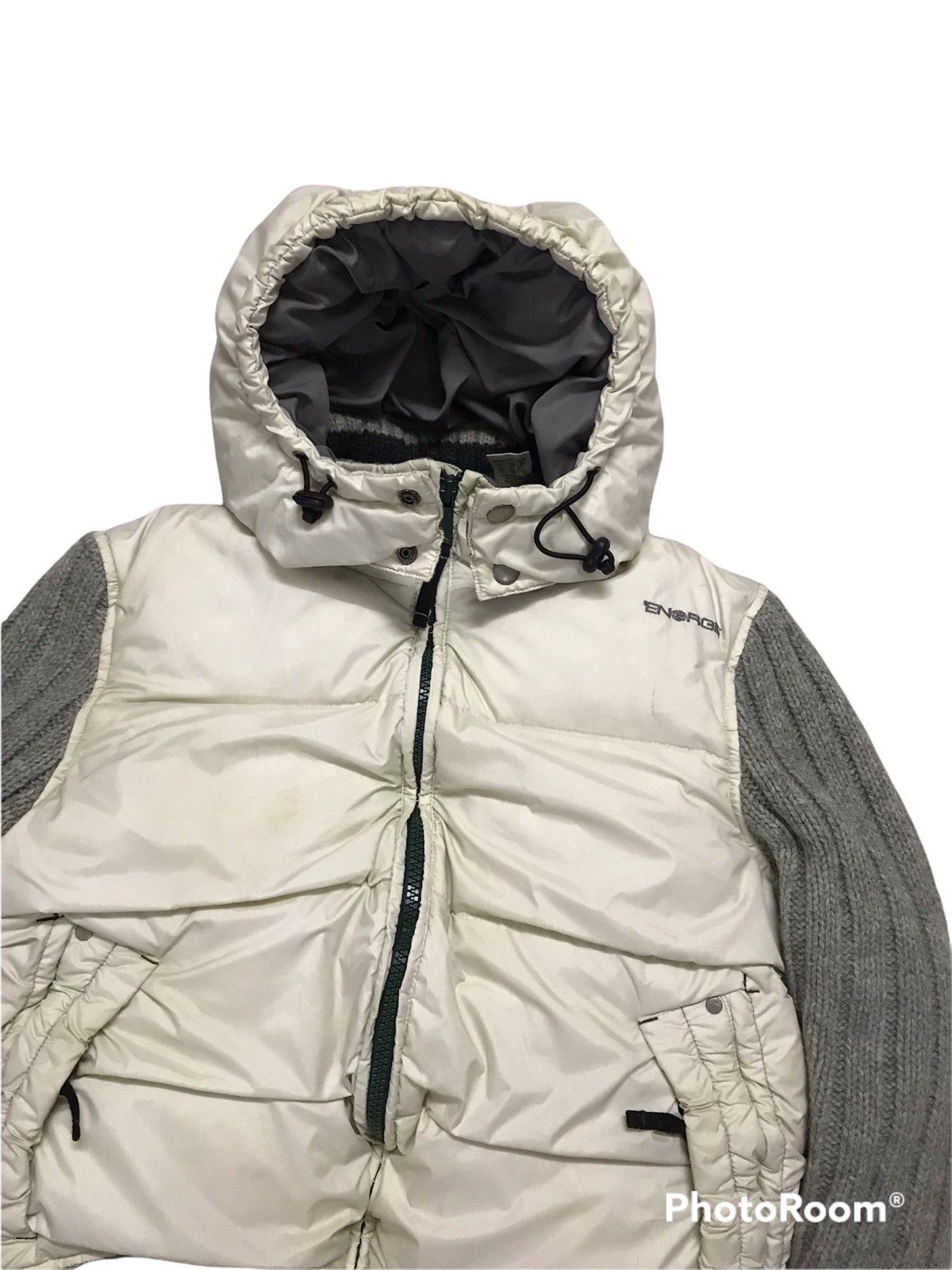 Energie × Vintage Vintage Energie Hoodie Down Cropped Jacket Size L / US 10 / IT 46 - 5 Thumbnail