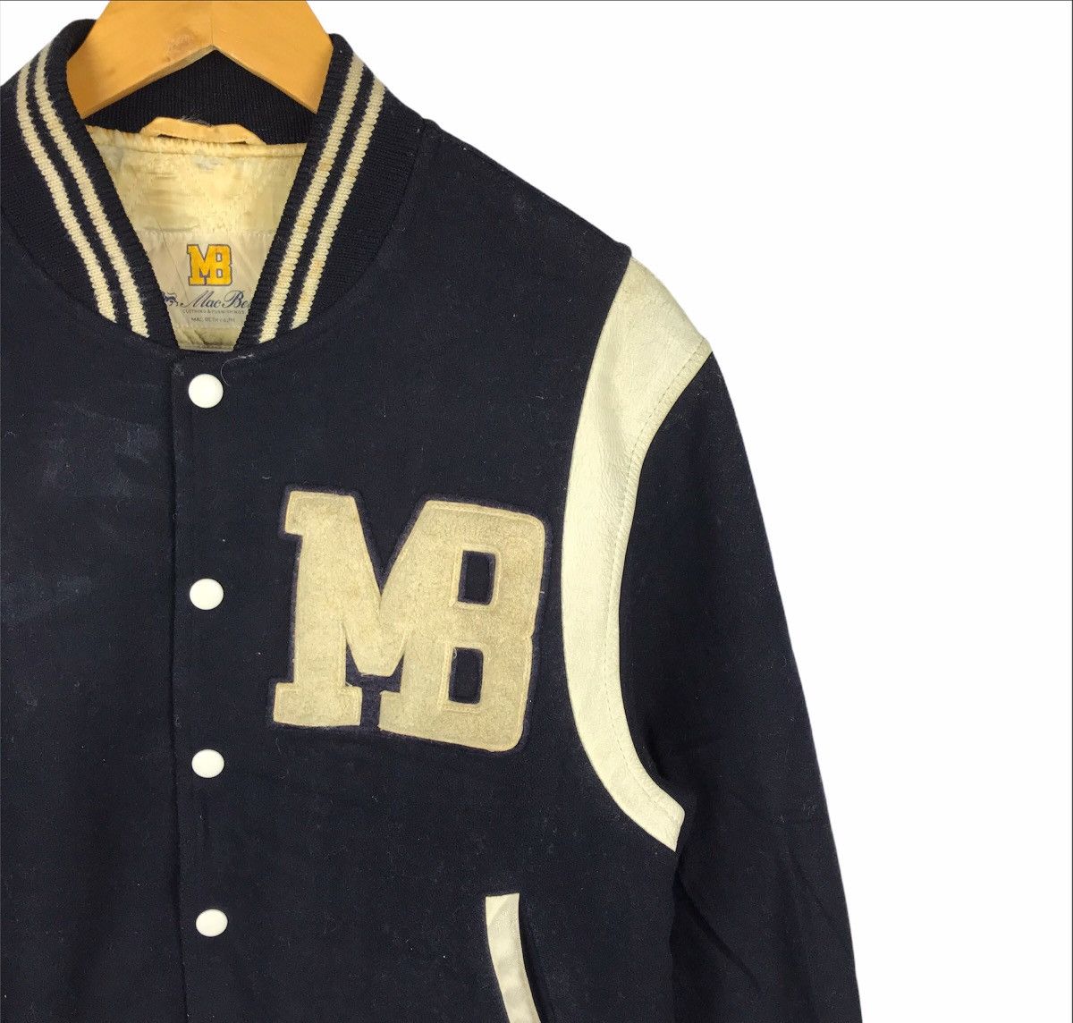 Macbeth Macbeth Varsity Jacket Mac Beth Streetwear Hip Hop Jacket Size US L / EU 52-54 / 3 - 3 Thumbnail