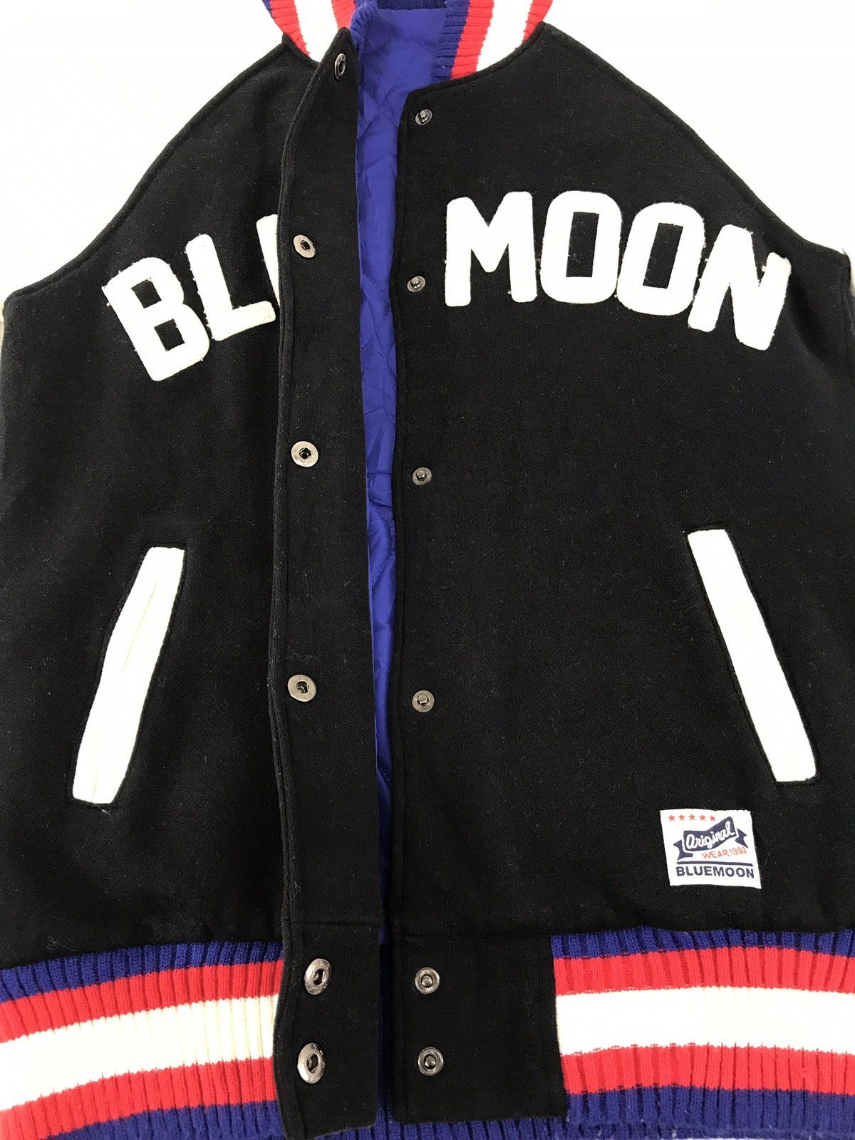 Japanese Brand Vintage Blue Moon SurfStyle Dept Since1993 Varsity Jacket Size US M / EU 48-50 / 2 - 5 Thumbnail