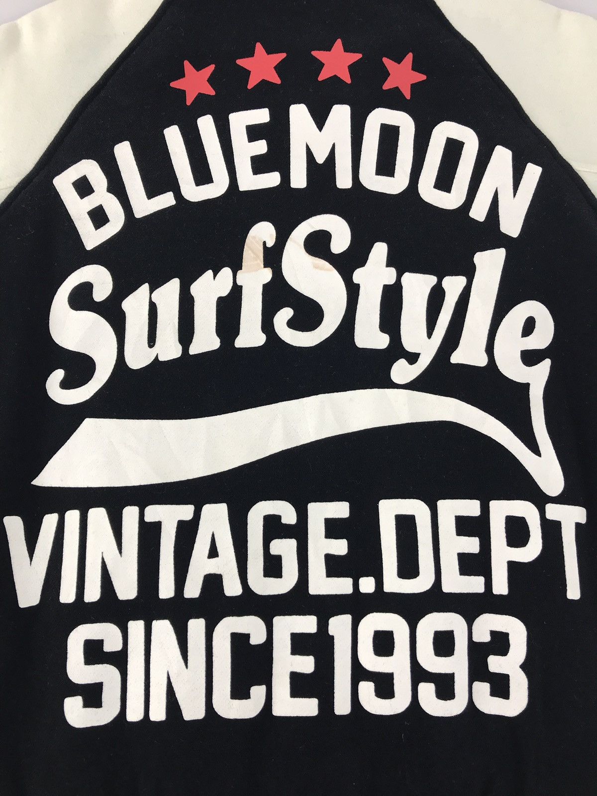 Japanese Brand Vintage Blue Moon SurfStyle Dept Since1993 Varsity Jacket Size US M / EU 48-50 / 2 - 10 Thumbnail