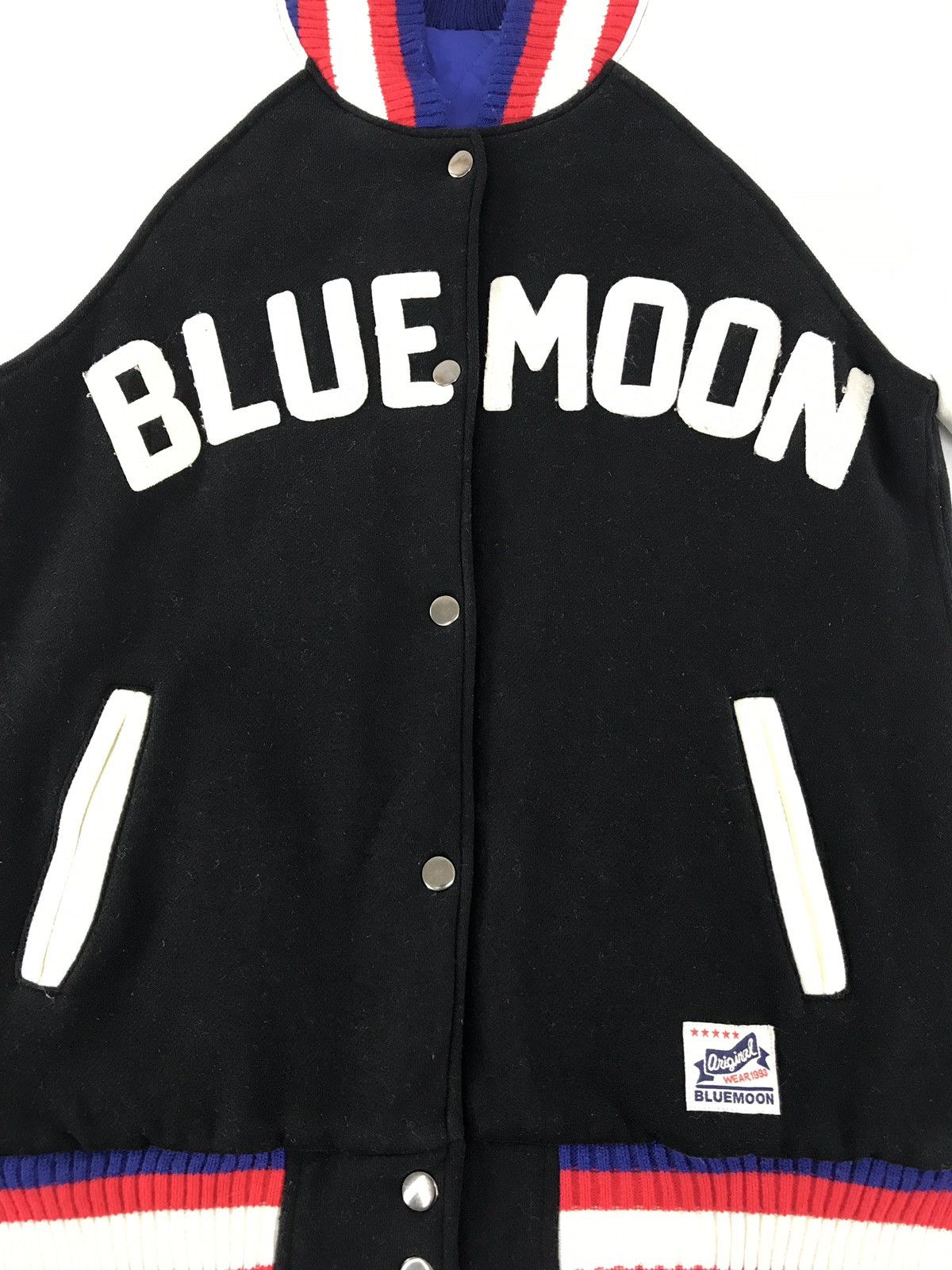Japanese Brand Vintage Blue Moon SurfStyle Dept Since1993 Varsity Jacket Size US M / EU 48-50 / 2 - 3 Thumbnail