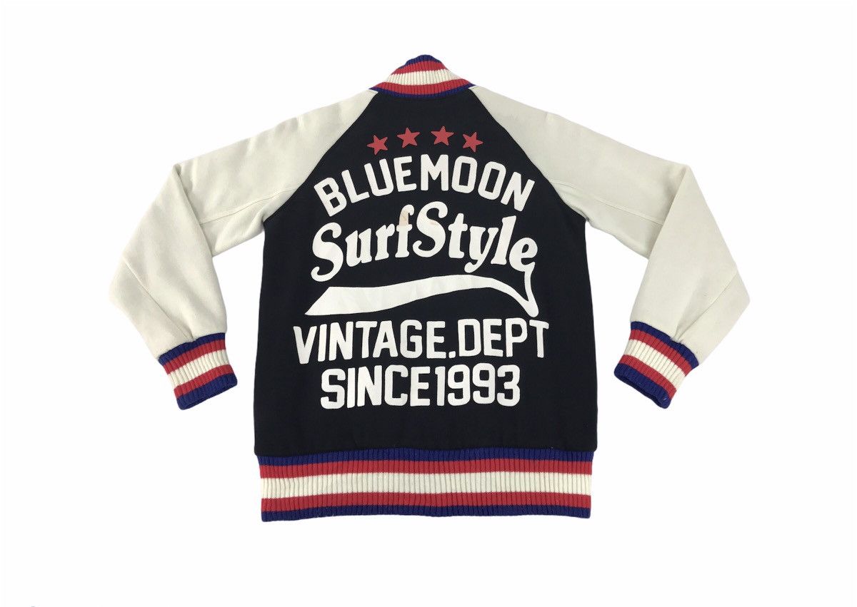 Japanese Brand Vintage Blue Moon SurfStyle Dept Since1993 Varsity Jacket Size US M / EU 48-50 / 2 - 1 Thumbnail