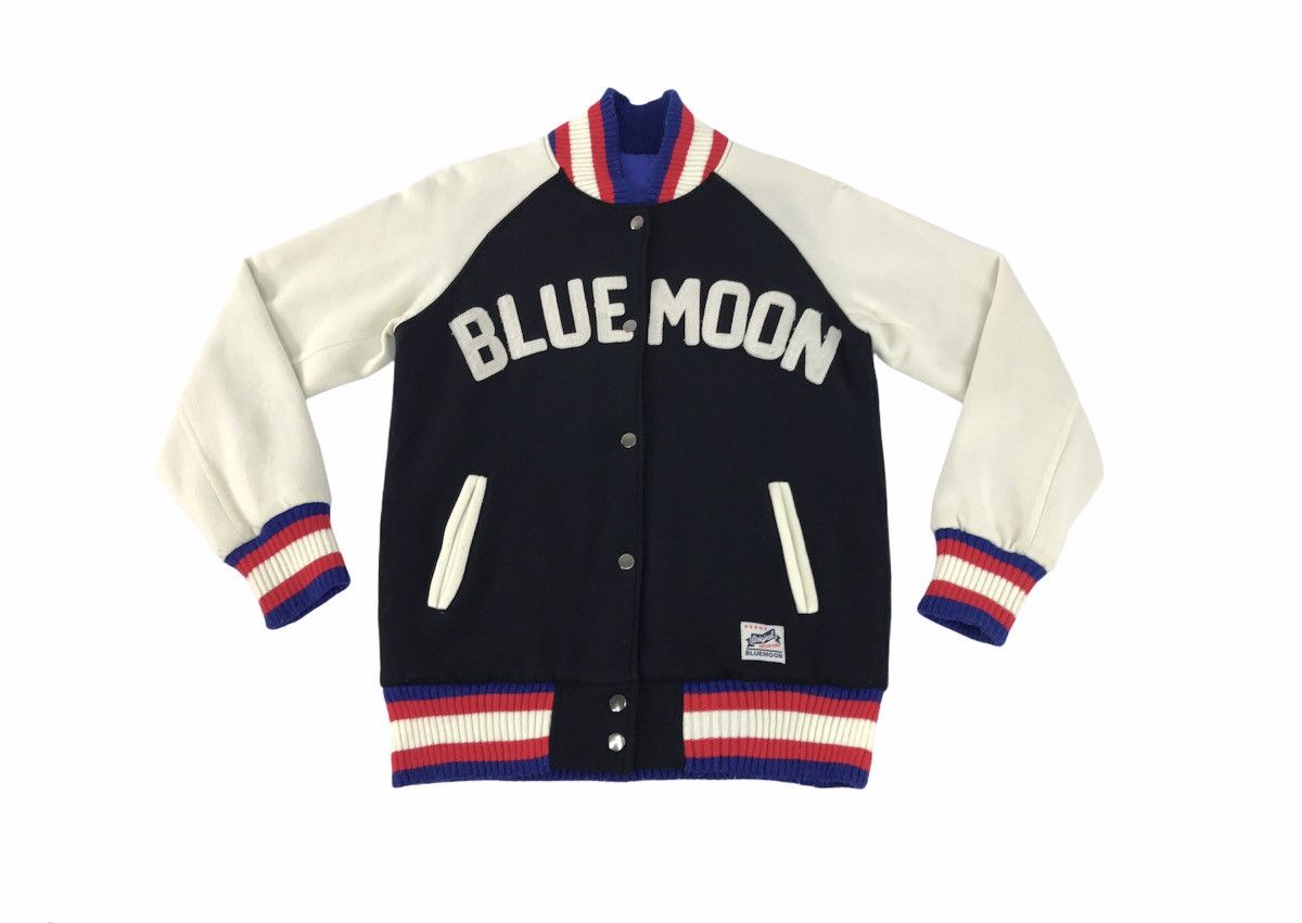 Japanese Brand Vintage Blue Moon SurfStyle Dept Since1993 Varsity Jacket Size US M / EU 48-50 / 2 - 2 Thumbnail