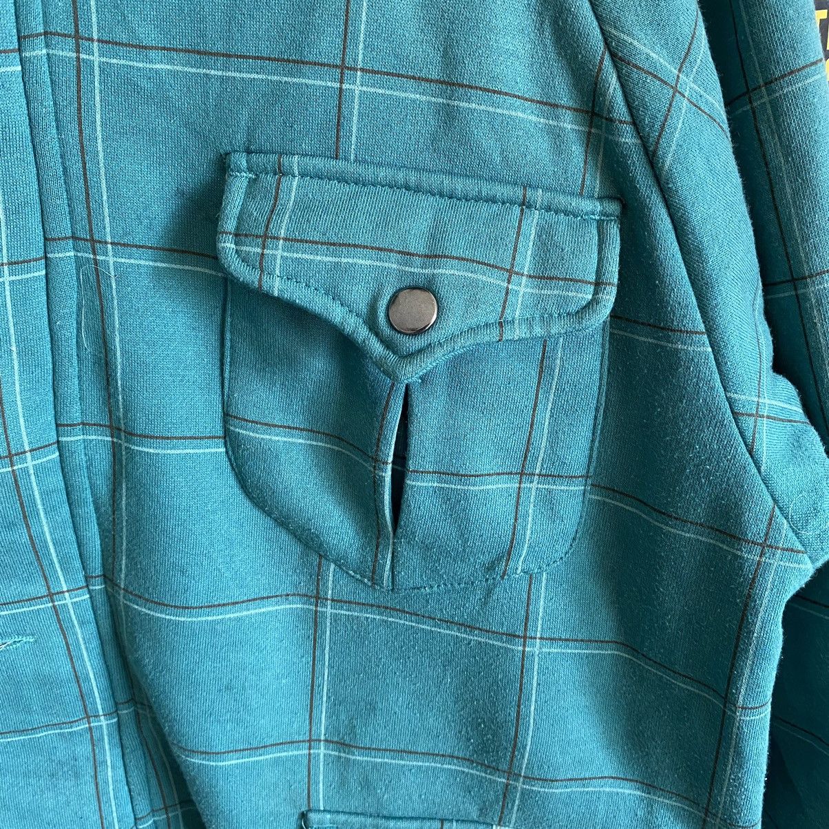 Alphanumeric Vintage Alpha Numeric Green Checkered Hoodie Jacket Size US L / EU 52-54 / 3 - 8 Thumbnail