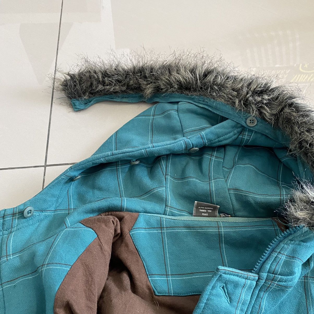 Alphanumeric Vintage Alpha Numeric Green Checkered Hoodie Jacket Size US L / EU 52-54 / 3 - 18 Thumbnail