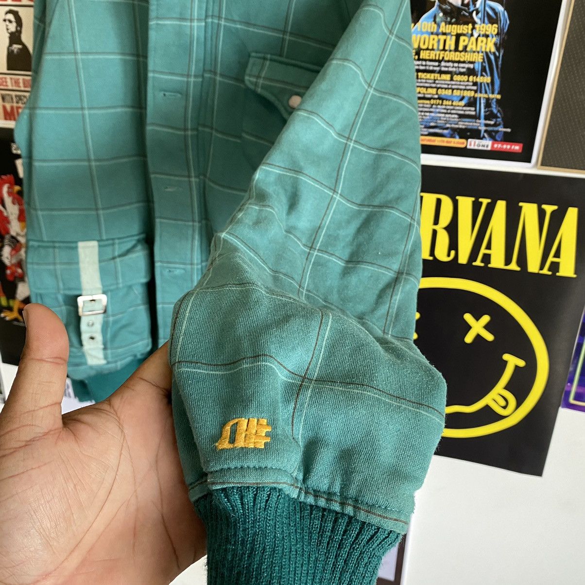 Alphanumeric Vintage Alpha Numeric Green Checkered Hoodie Jacket Size US L / EU 52-54 / 3 - 11 Thumbnail
