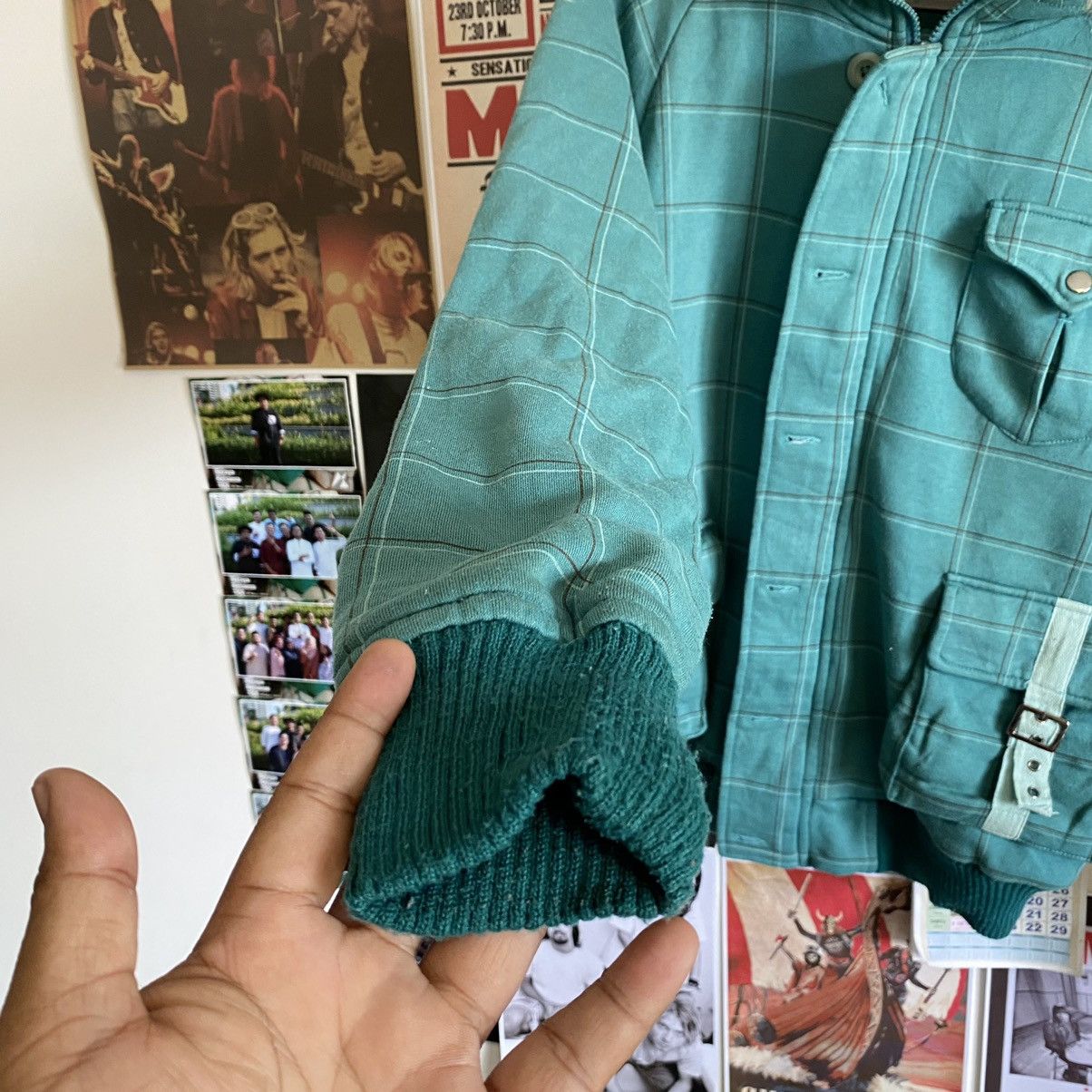 Alphanumeric Vintage Alpha Numeric Green Checkered Hoodie Jacket Size US L / EU 52-54 / 3 - 7 Thumbnail