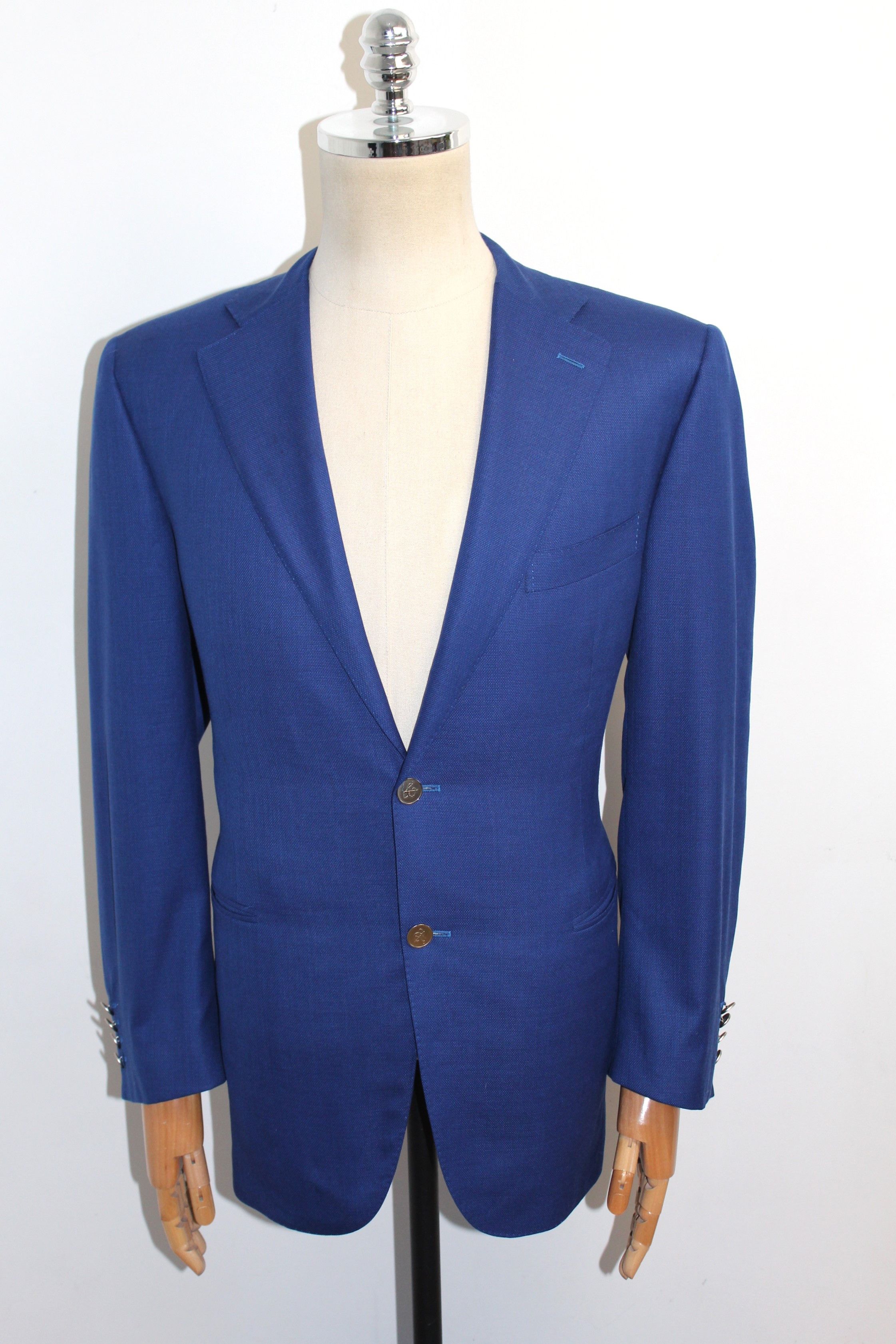 Canali CANALI Travel Water Resistant Blue Blazer Jacket Size 52 | Grailed