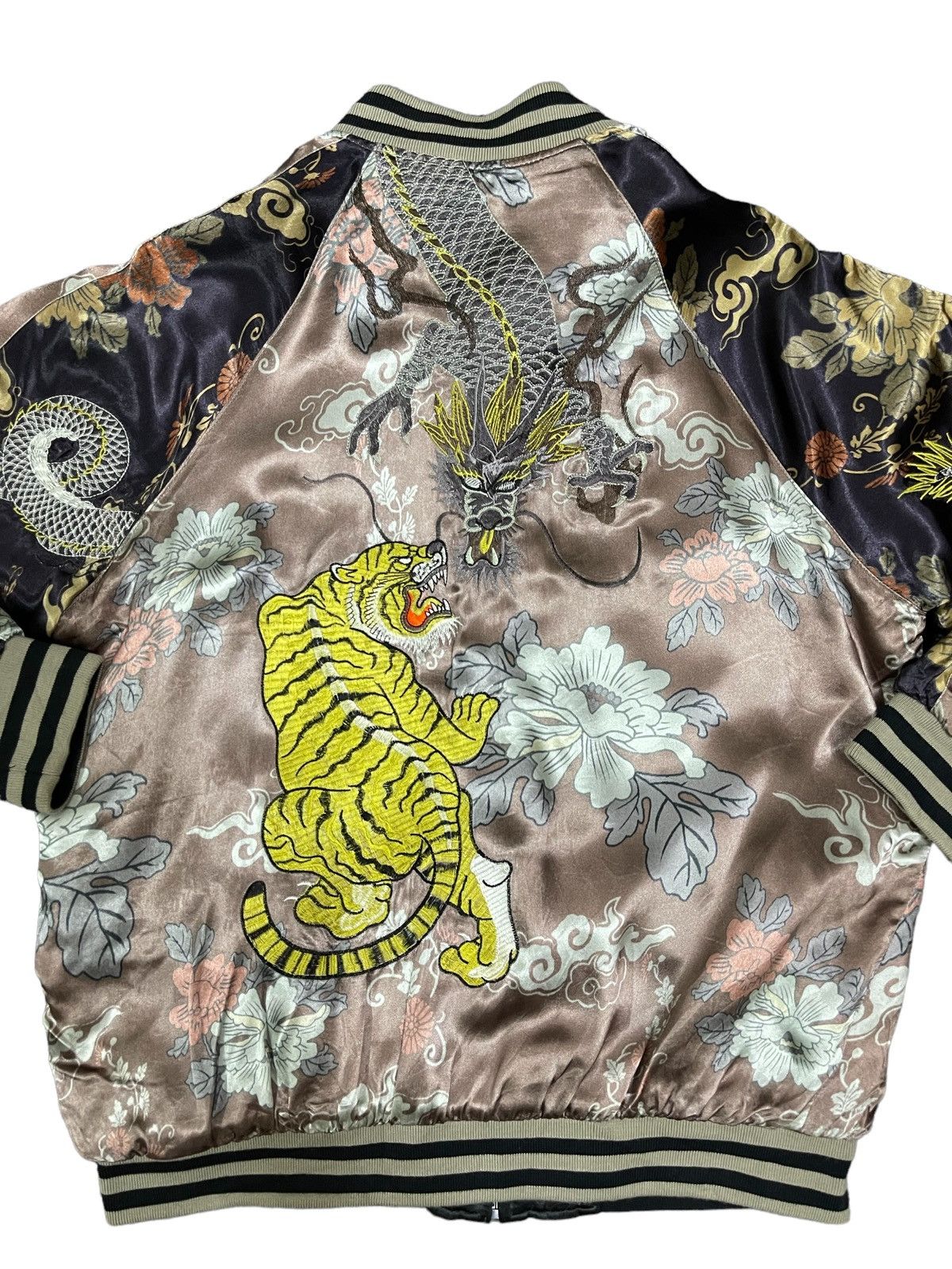 Karakuri Tamashii 🔥Rare🔥 Sukajan X Zara Embroidered Tattoo Art Tiger Dragon Size M / US 6-8 / IT 42-44 - 7 Thumbnail