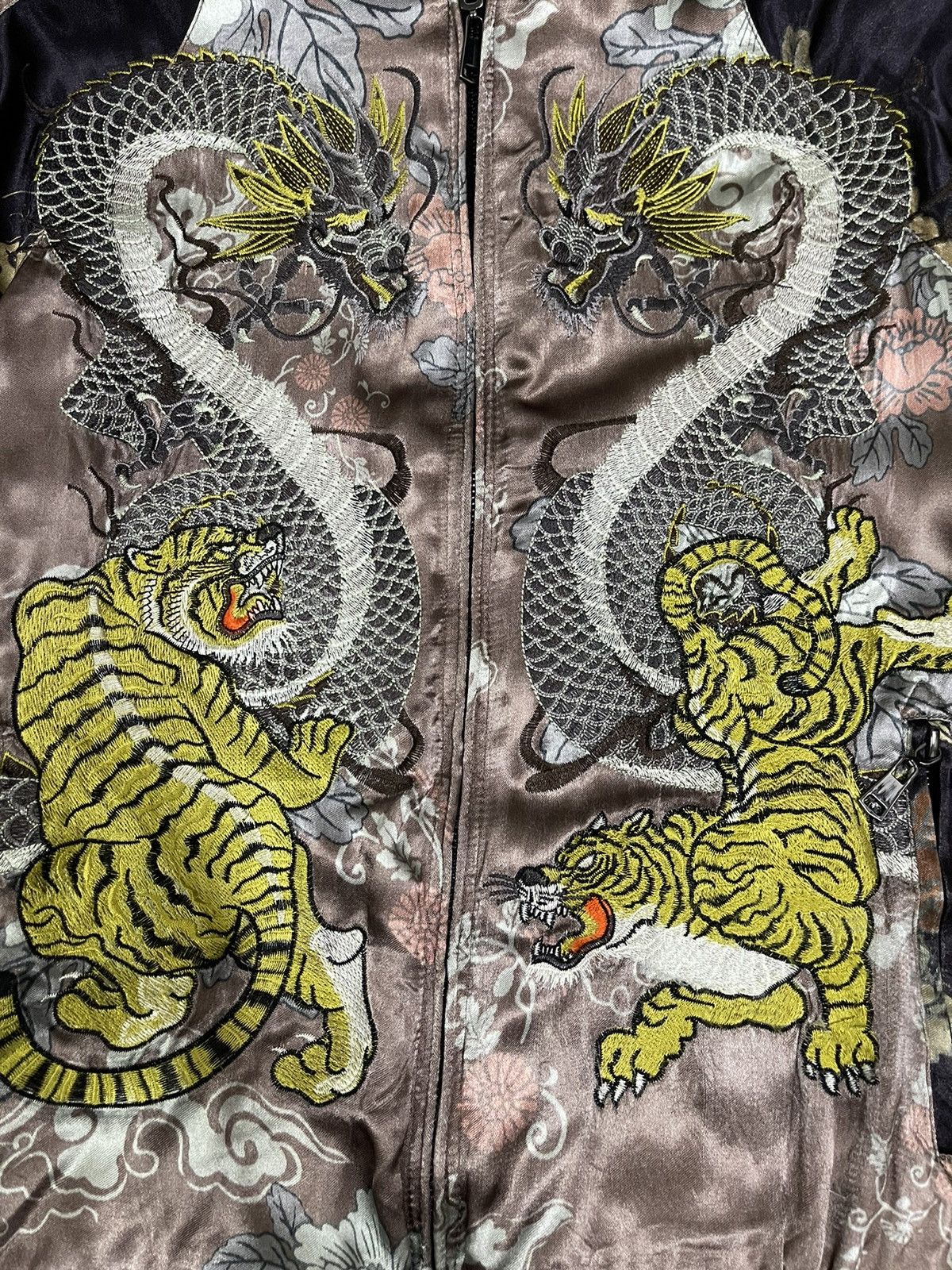 Karakuri Tamashii 🔥Rare🔥 Sukajan X Zara Embroidered Tattoo Art Tiger Dragon Size M / US 6-8 / IT 42-44 - 12 Thumbnail