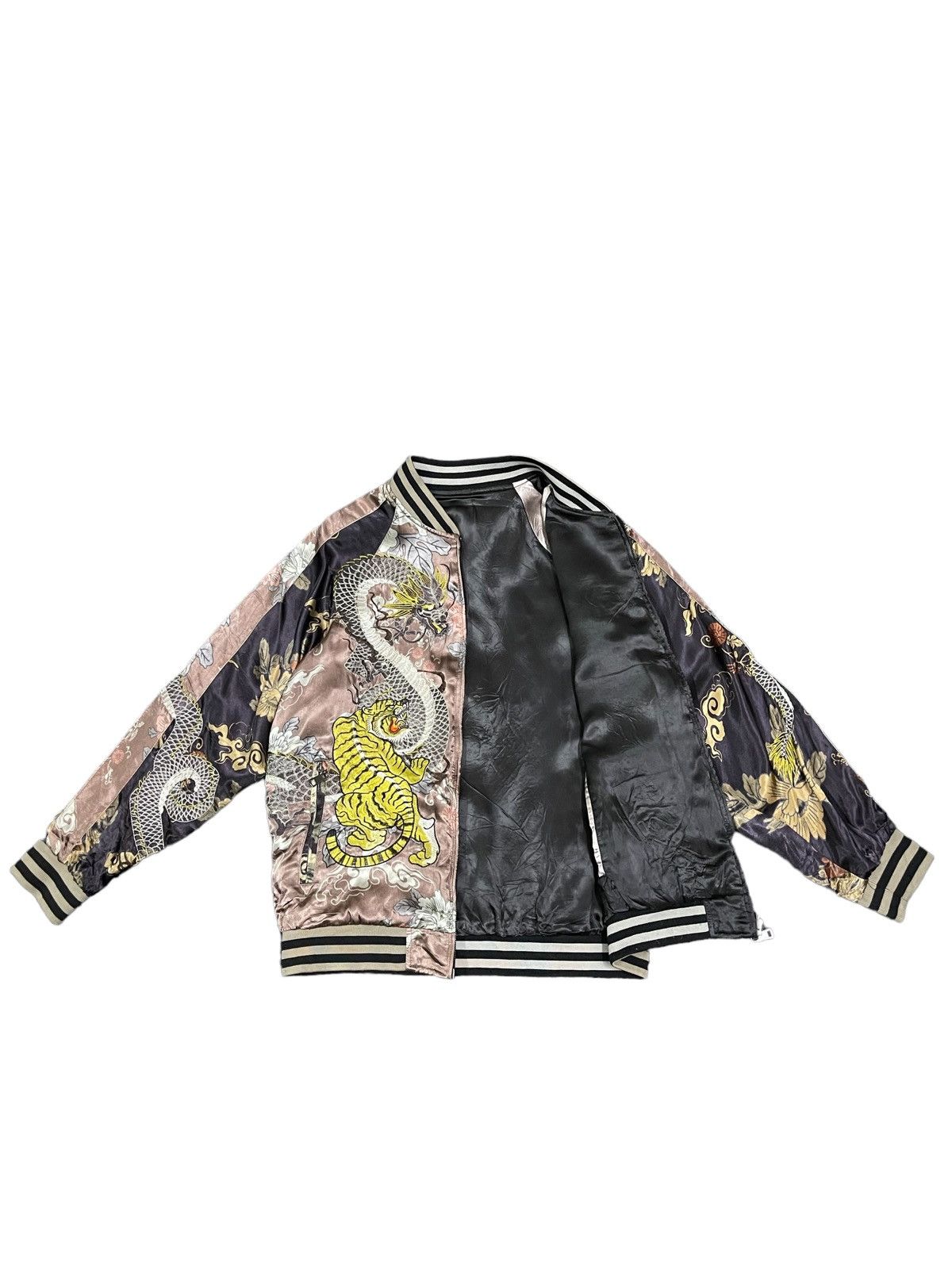 Karakuri Tamashii 🔥Rare🔥 Sukajan X Zara Embroidered Tattoo Art Tiger Dragon Size M / US 6-8 / IT 42-44 - 3 Thumbnail