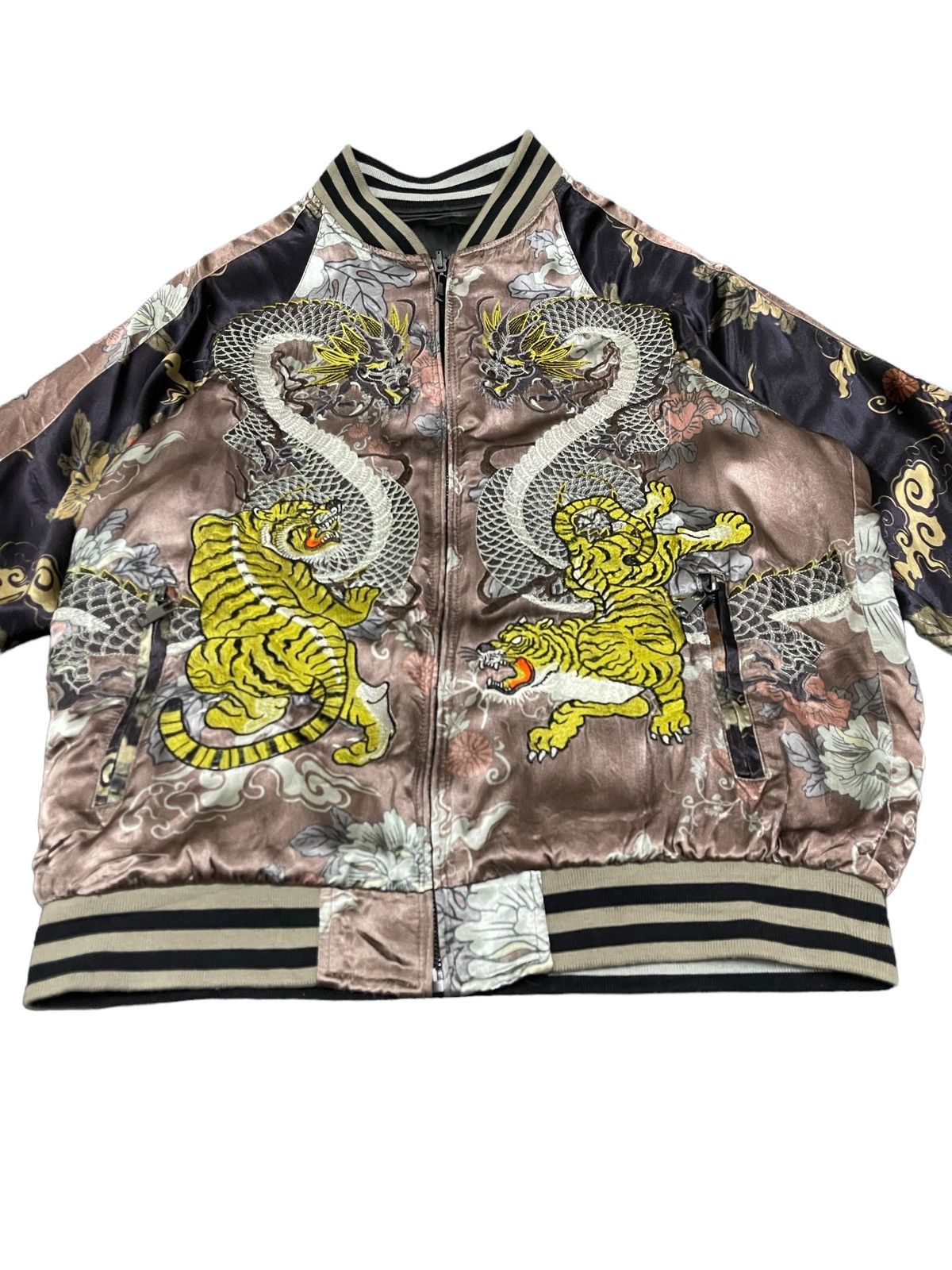 Karakuri Tamashii 🔥Rare🔥 Sukajan X Zara Embroidered Tattoo Art Tiger Dragon Size M / US 6-8 / IT 42-44 - 5 Thumbnail