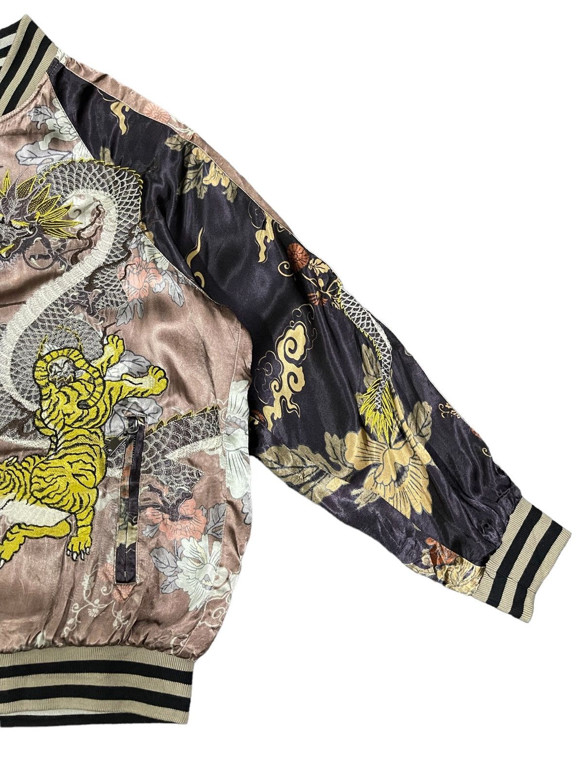 Karakuri Tamashii 🔥Rare🔥 Sukajan X Zara Embroidered Tattoo Art Tiger Dragon Size M / US 6-8 / IT 42-44 - 10 Thumbnail