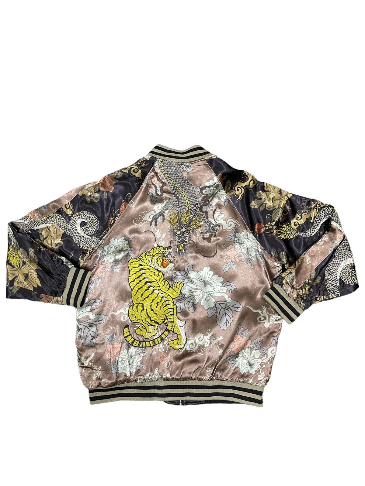 Karakuri Tamashii 🔥Rare🔥 Sukajan X Zara Embroidered Tattoo Art Tiger Dragon Size M / US 6-8 / IT 42-44 - 2 Thumbnail