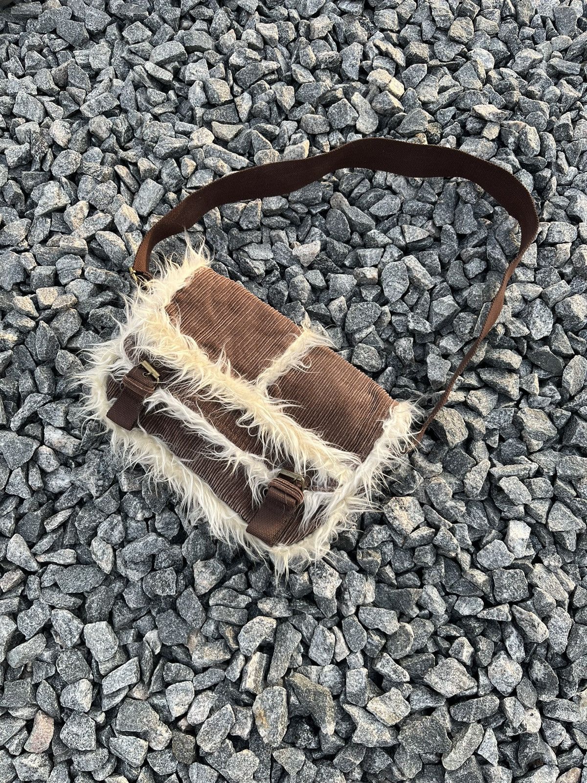 Japanese Brand very rare corduroy bag with wool elements Size ONE SIZE - 3 Thumbnail