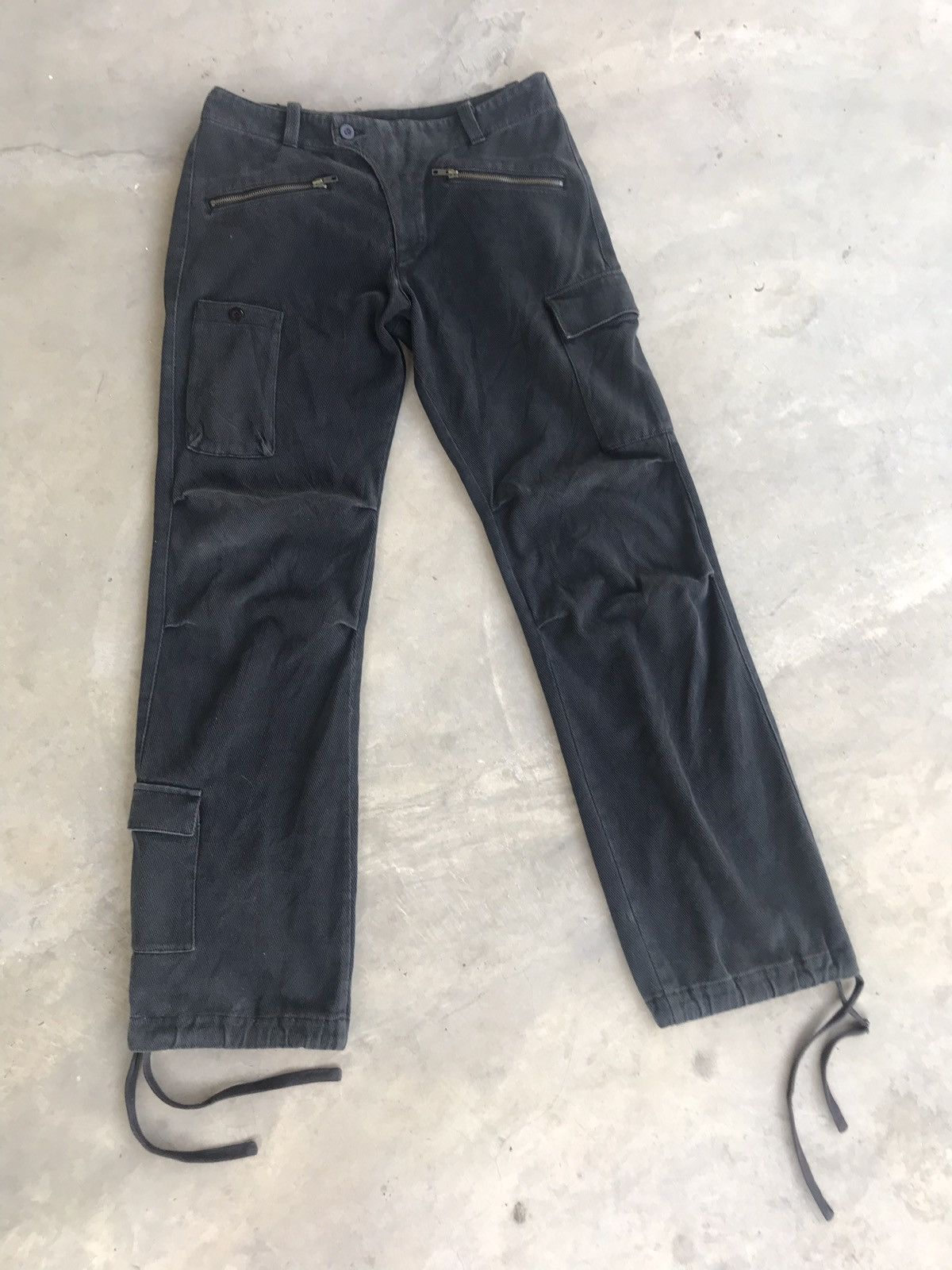 image of Boycott Multiple Pocket Pants Drawstring Hem Cargo Balmain in Black, Men's (Size 34)