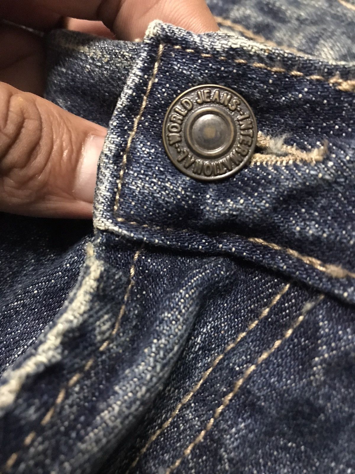 Japanese Brand QUADRO Japanese Brand Sukajan Eagle Embroidered Denim Jeans Size US 36 / EU 52 - 7 Thumbnail