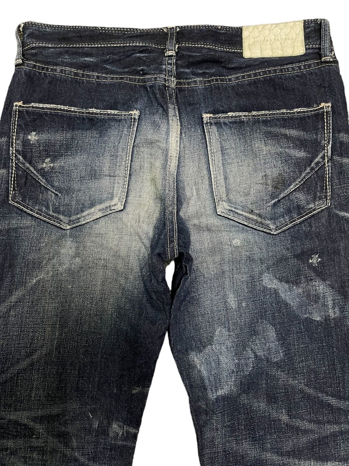 GOSTAR DE FUGA Vintage Japanese Gostar De Fuga Blue Wash Distressed Jeans Size US 29 - 4 Thumbnail