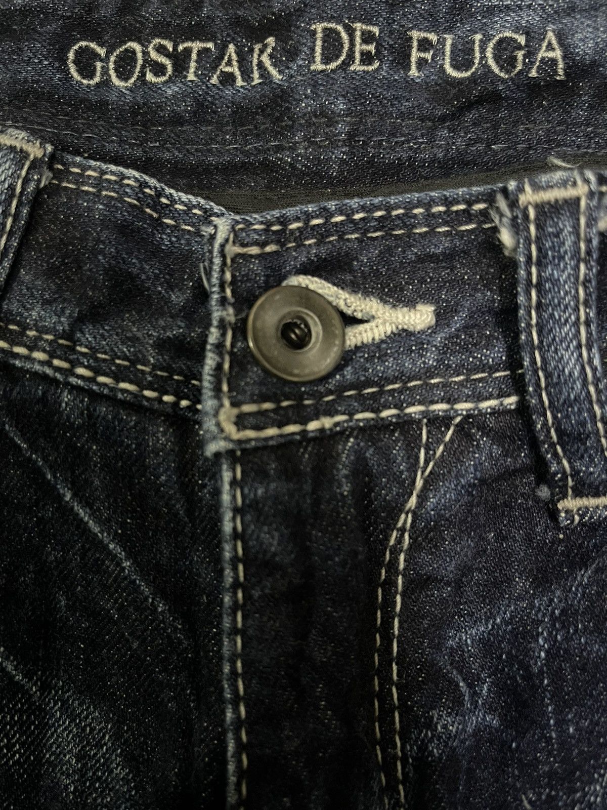 GOSTAR DE FUGA Vintage Japanese Gostar De Fuga Blue Wash Distressed Jeans Size US 29 - 8 Thumbnail