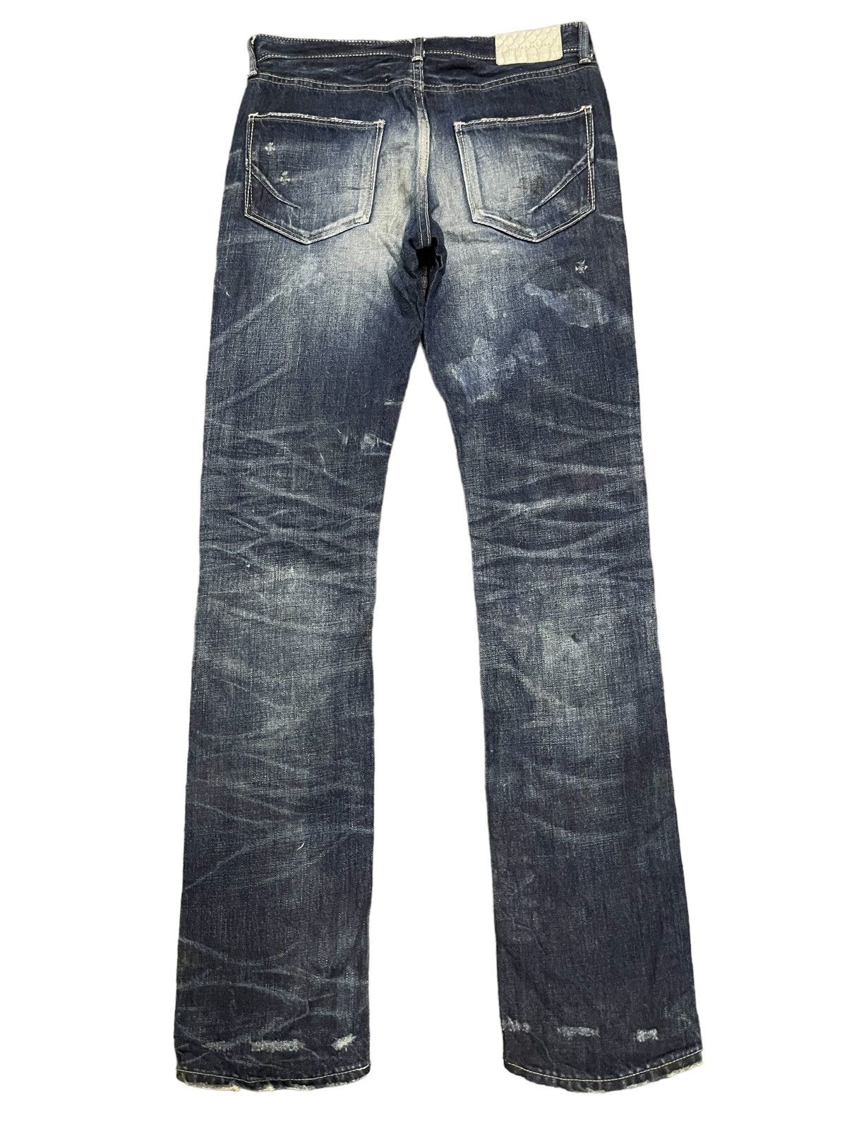 GOSTAR DE FUGA Vintage Japanese Gostar De Fuga Blue Wash Distressed Jeans Size US 29 - 2 Thumbnail