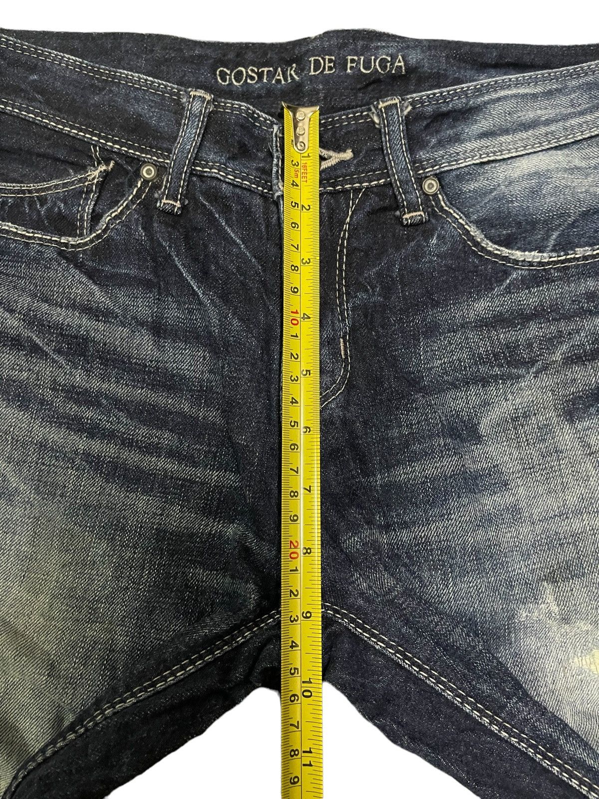 GOSTAR DE FUGA Vintage Japanese Gostar De Fuga Blue Wash Distressed Jeans Size US 29 - 16 Thumbnail