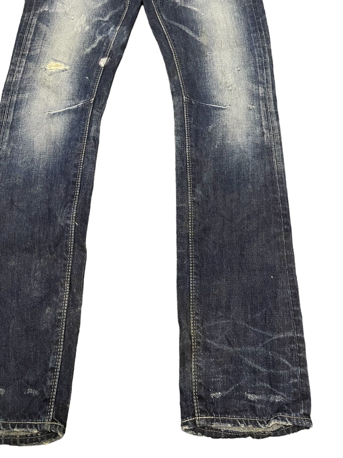 GOSTAR DE FUGA Vintage Japanese Gostar De Fuga Blue Wash Distressed Jeans Size US 29 - 6 Thumbnail