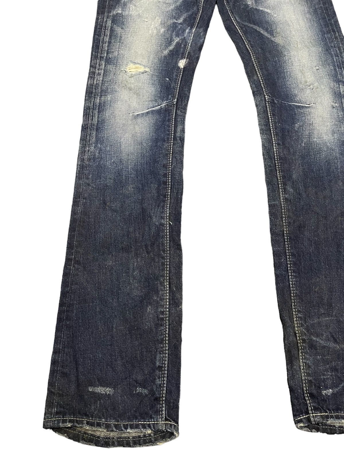 GOSTAR DE FUGA Vintage Japanese Gostar De Fuga Blue Wash Distressed Jeans Size US 29 - 5 Thumbnail
