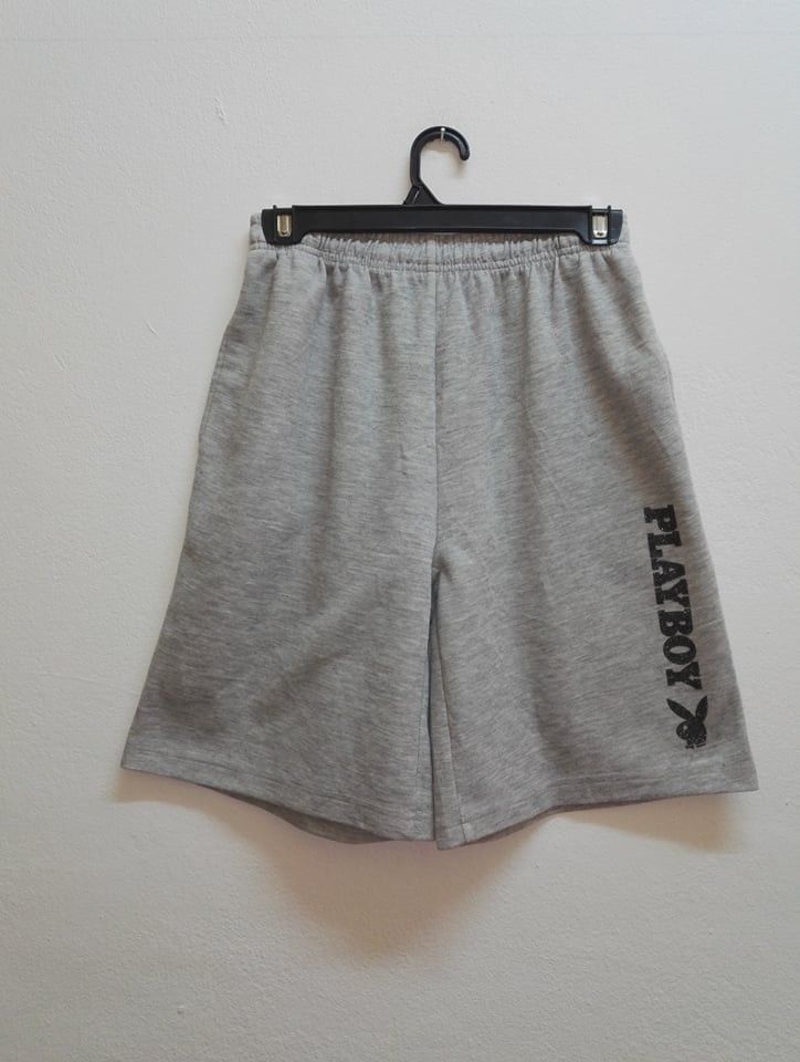 image of Playboy Short Pants Vintage Big Logo in Grey, Men's (Size 32)