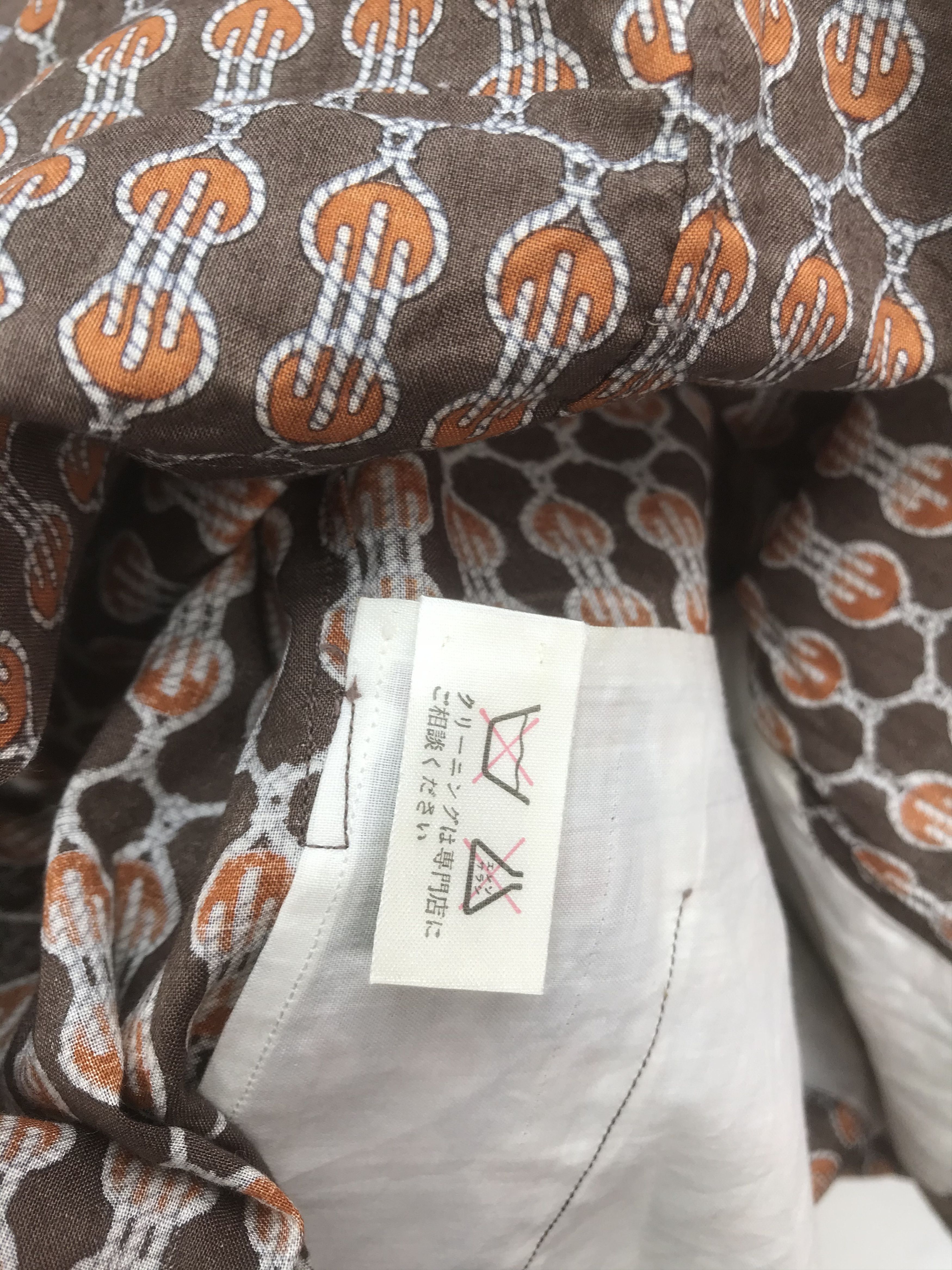 Hermes VINTAGE HERMES RARE DESIGN SHIRT Size US S / EU 44-46 / 1 - 9 Thumbnail