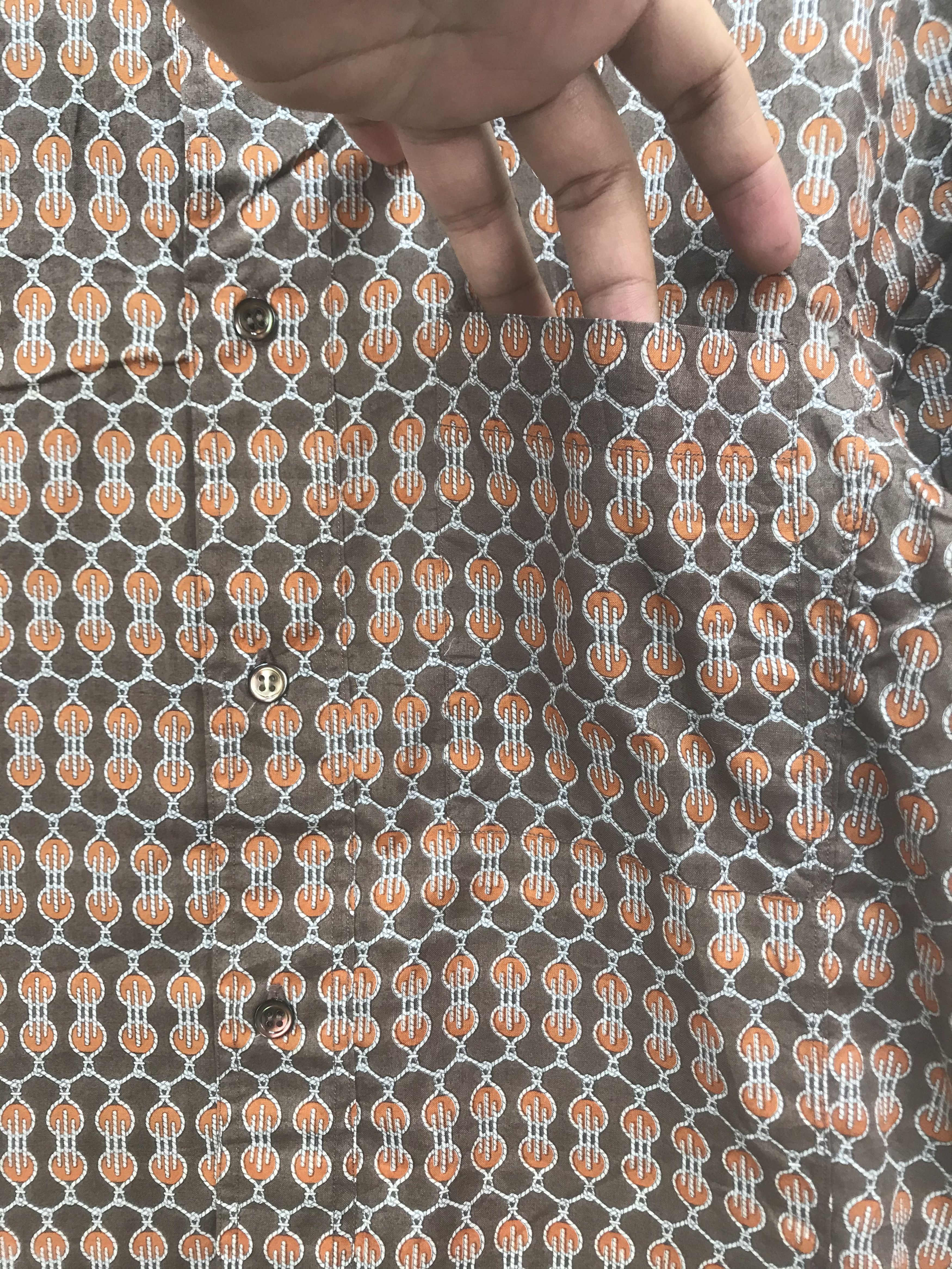 Hermes VINTAGE HERMES RARE DESIGN SHIRT Size US S / EU 44-46 / 1 - 5 Thumbnail