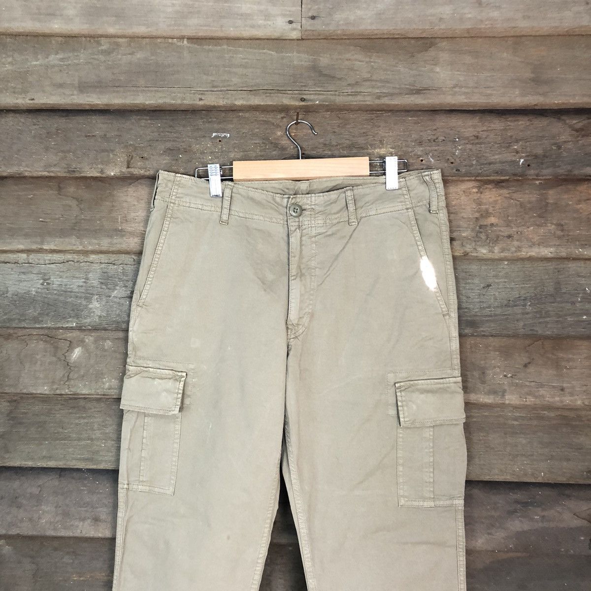 Japanese Brand DLL Uniqlo Brown Cargo Multipocket Pants #1501 Size US 32 / EU 48 - 2 Thumbnail