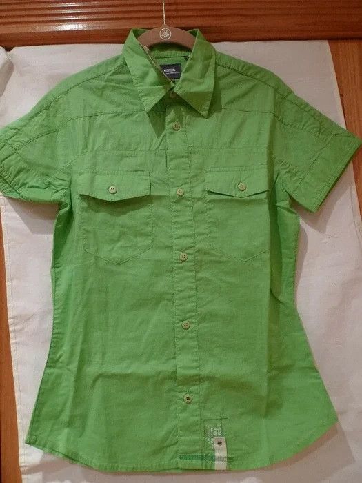 image of Gstar G-Star Raw Lime Color Cotton Shirt Size S in G/Star Raw Lime Color Cotton Shirt Size S, Men's