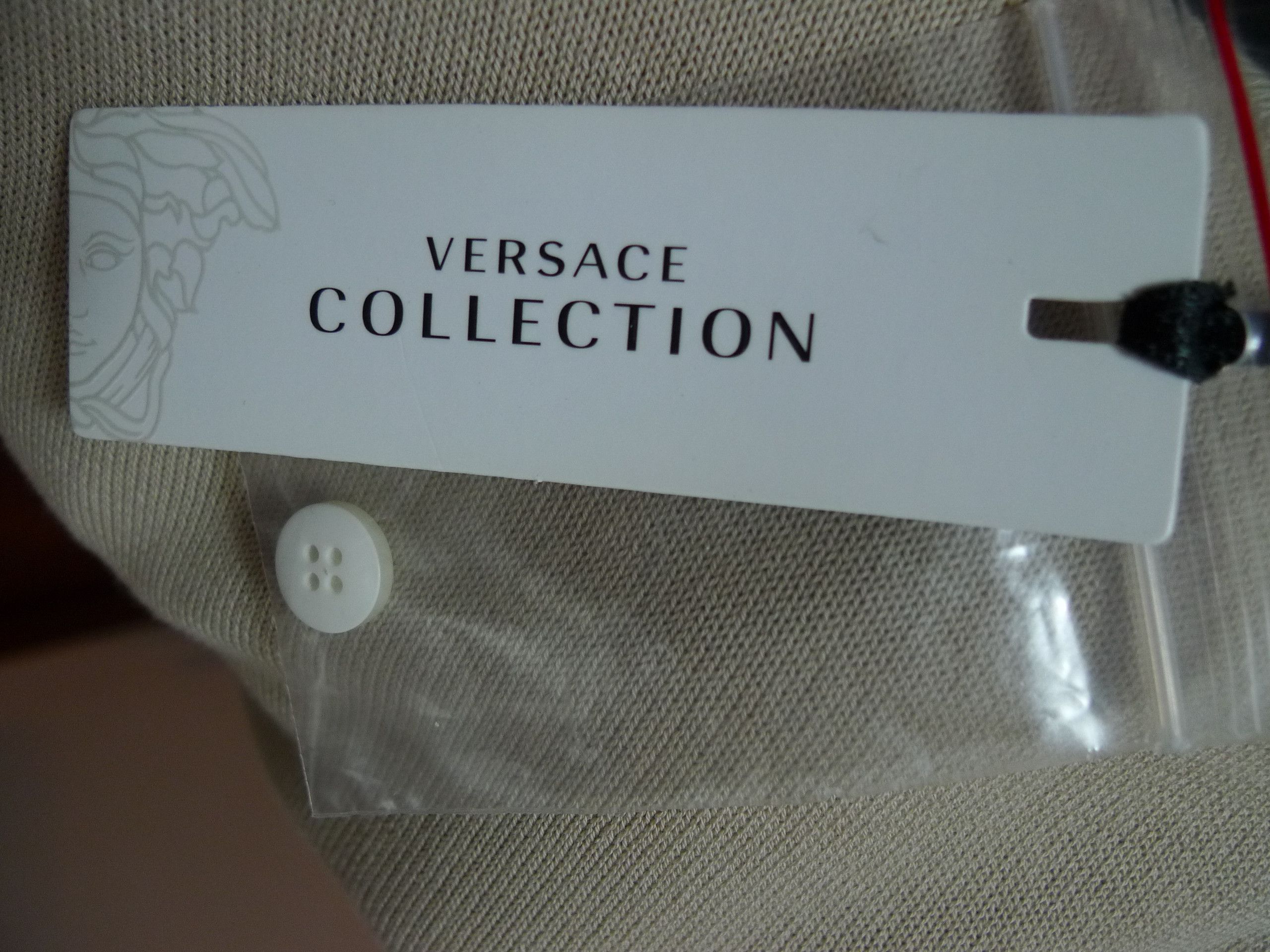 Versace VERSACE COLLECTION 3 BUTTON BEIGE POLO SWEATHER SIZE XL Size US XL / EU 56 / 4 - 9 Thumbnail