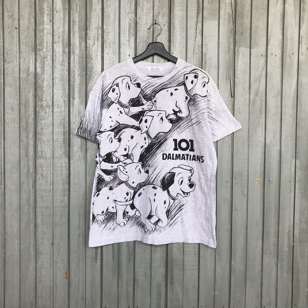 Vintage DALMATIANS DOG PET Cartoon Tee Shirt Top Movie Film