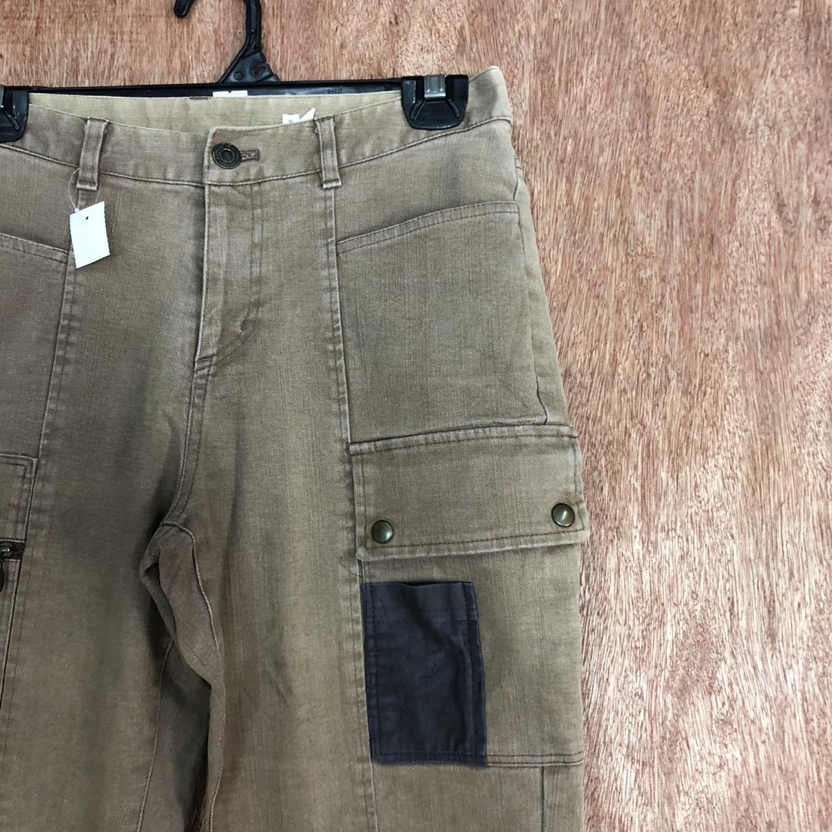 Japanese Brand DL Seeze Brown bootcut utility Multipocket Cargo Pants #1774 Size 27" / US 4 / IT 40 - 4 Thumbnail