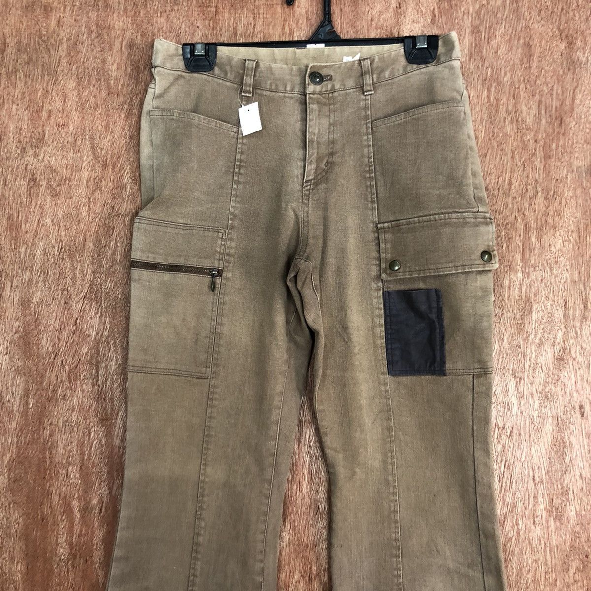 Japanese Brand DL Seeze Brown bootcut utility Multipocket Cargo Pants #1774 Size 27" / US 4 / IT 40 - 2 Thumbnail