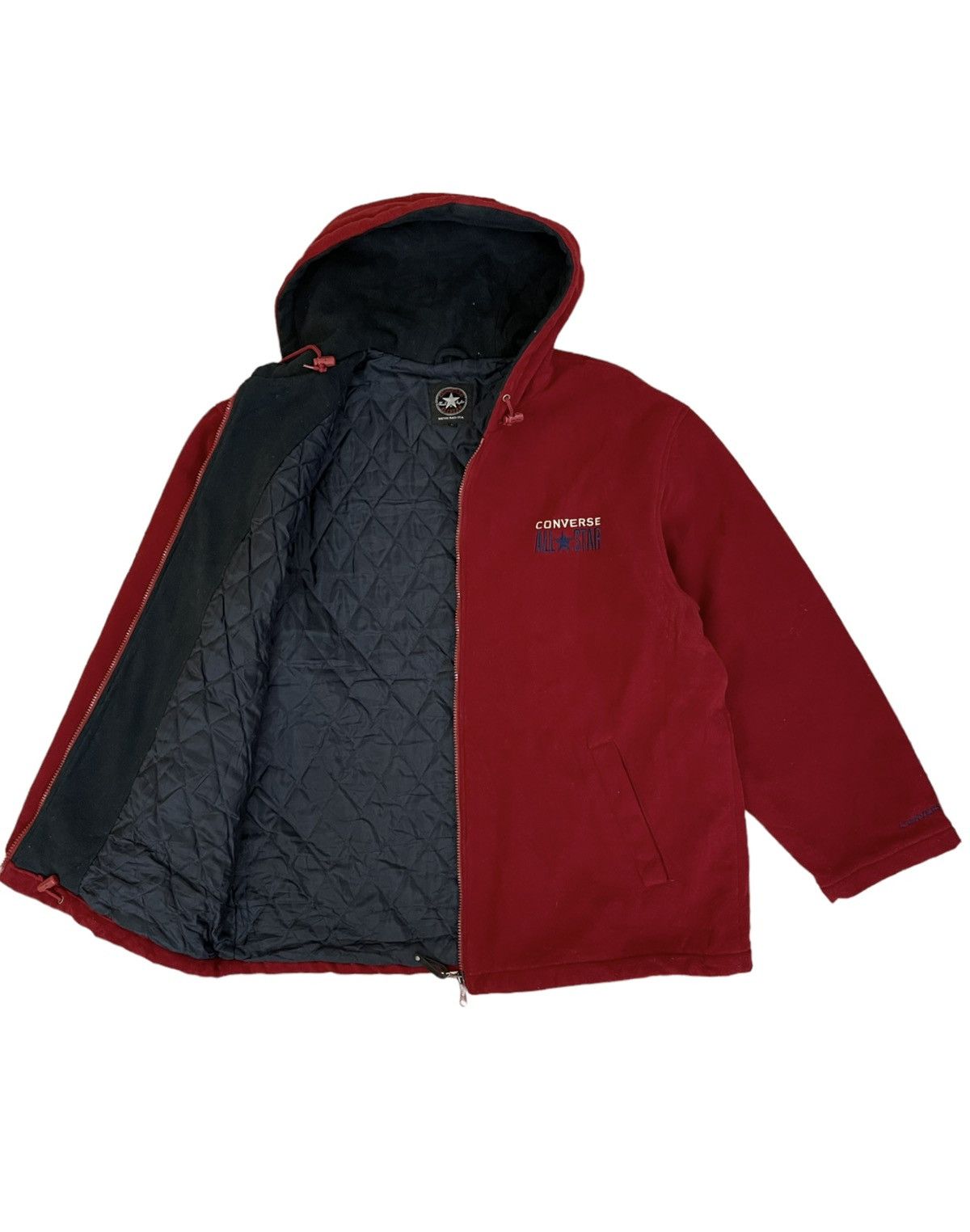 Converse × Vintage Vintage converse fleece jacket winter jacket Size US L / EU 52-54 / 3 - 3 Thumbnail