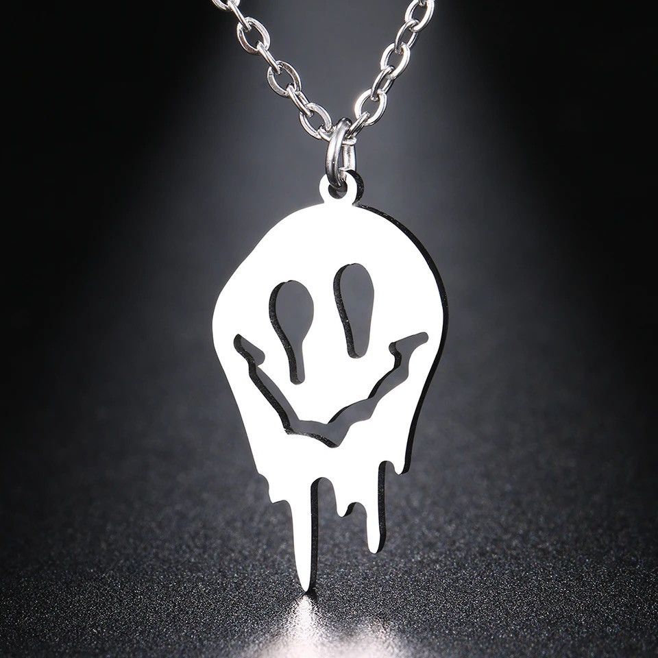 Jewelry Halloween Ghost Gothic Pendant Chain Necklace Size ONE SIZE - 1 Thumbnail