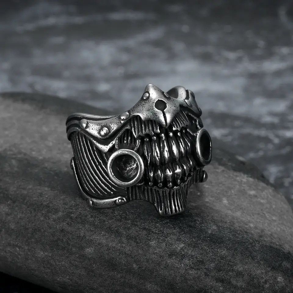 Jewelry × Vintage Stainless Steel Skull Ring Size ONE SIZE - 1 Thumbnail