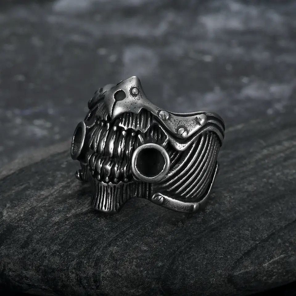 Jewelry × Vintage Stainless Steel Skull Ring Size ONE SIZE - 2 Thumbnail