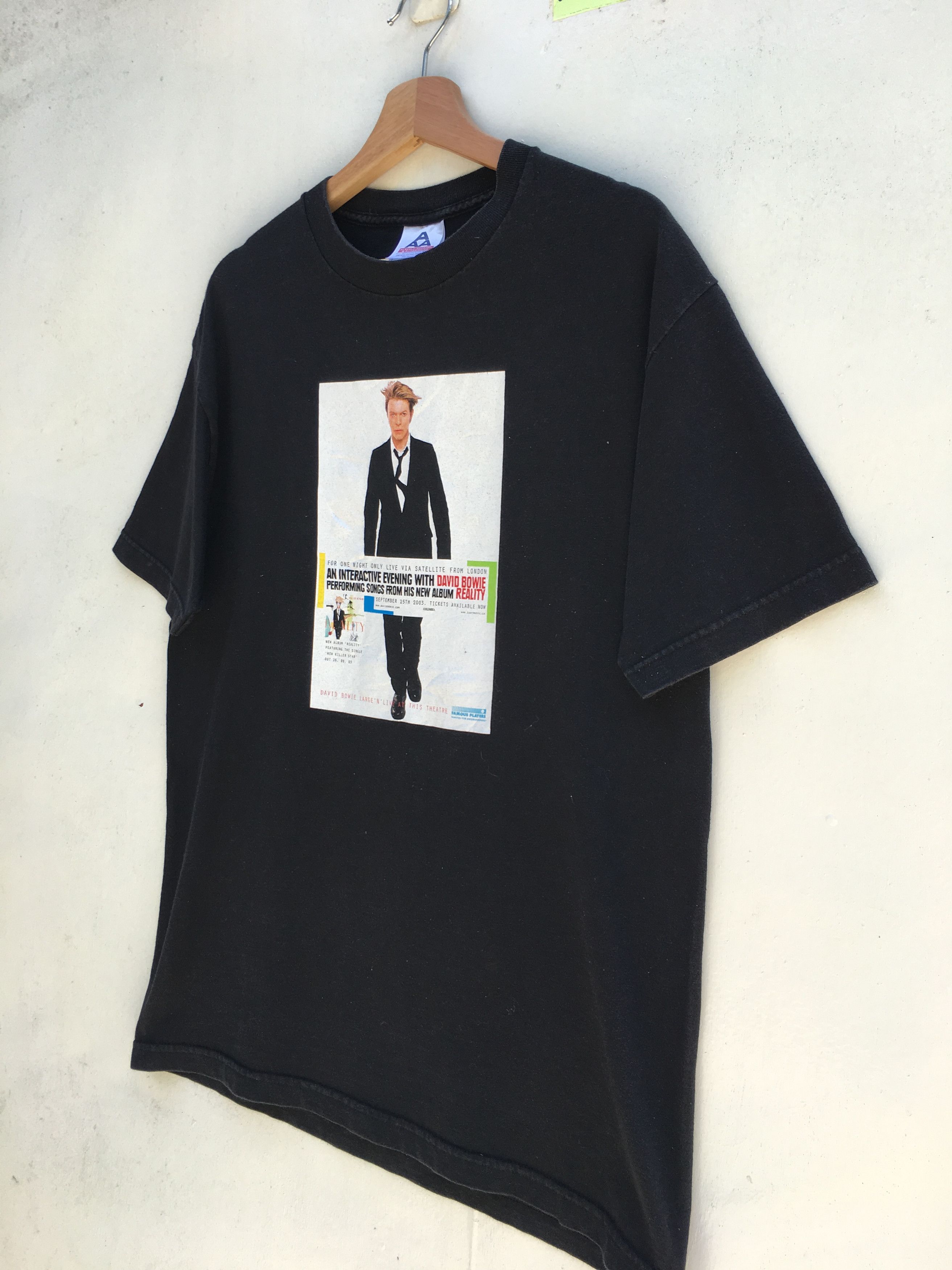 Band Tees VINTAGE 2003 David Bowie Reality OFFICIAL SONY T-Shirt Size US L / EU 52-54 / 3 - 3 Thumbnail