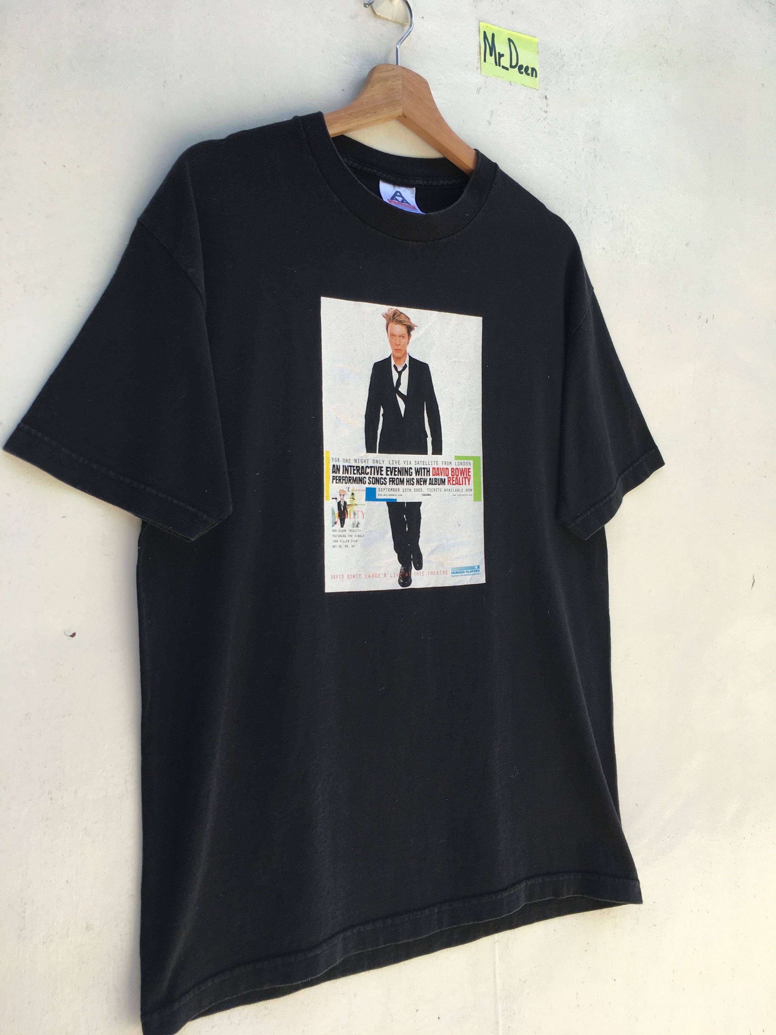 Band Tees VINTAGE 2003 David Bowie Reality OFFICIAL SONY T-Shirt Size US L / EU 52-54 / 3 - 2 Thumbnail