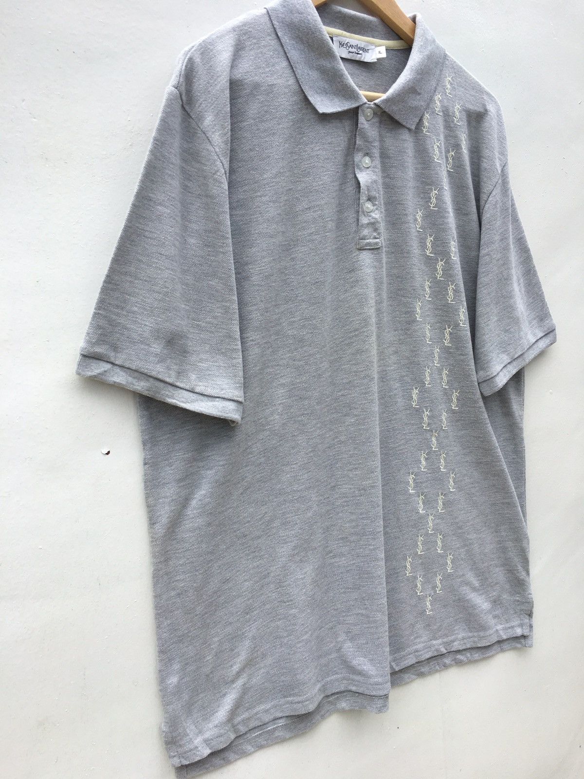 Yves Saint Laurent Rare YSL Yves Saint Laurent Multilogos Polo Shirt Size US XL / EU 56 / 4 - 4 Thumbnail