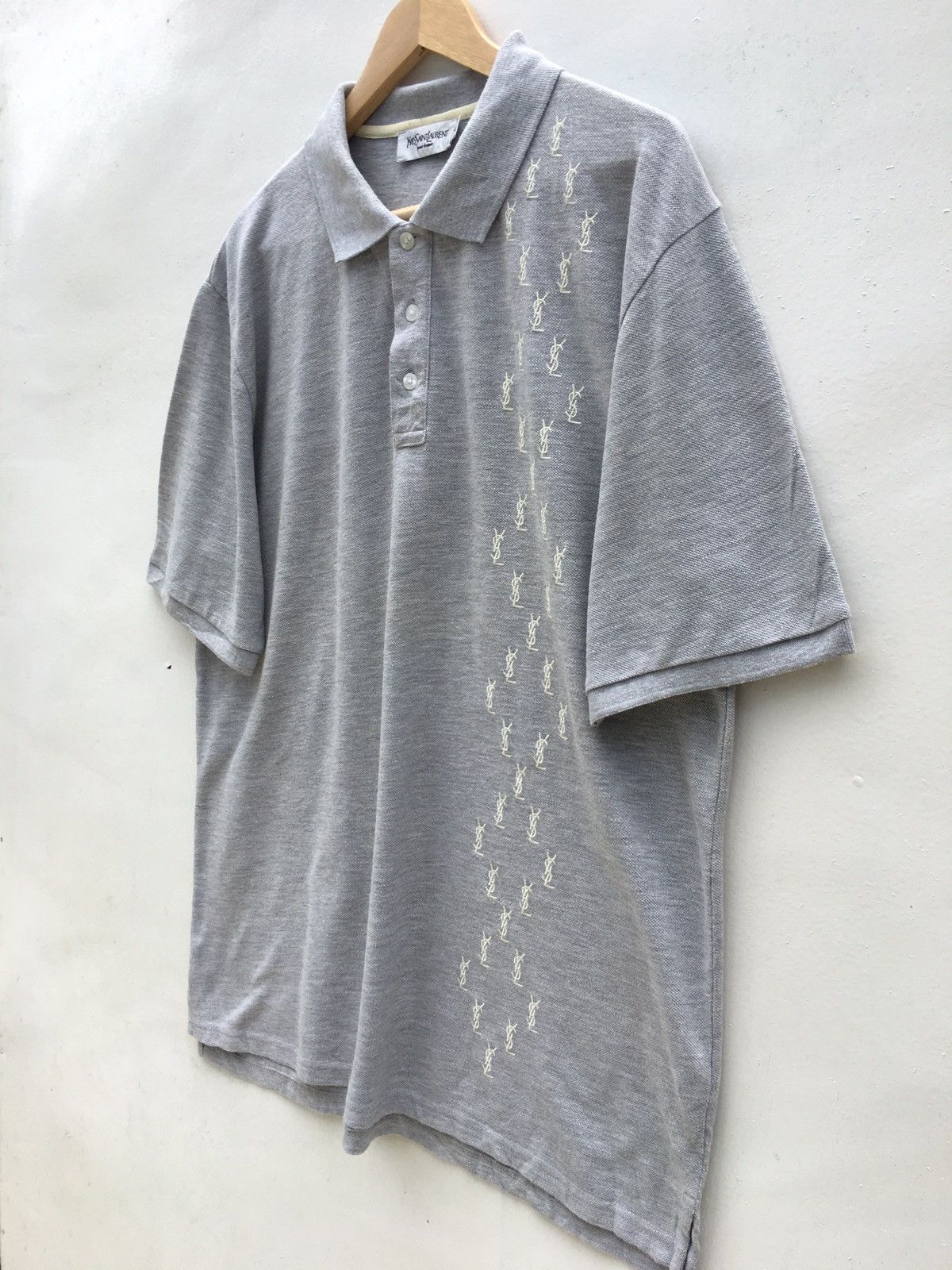 Yves Saint Laurent Rare YSL Yves Saint Laurent Multilogos Polo Shirt Size US XL / EU 56 / 4 - 5 Thumbnail