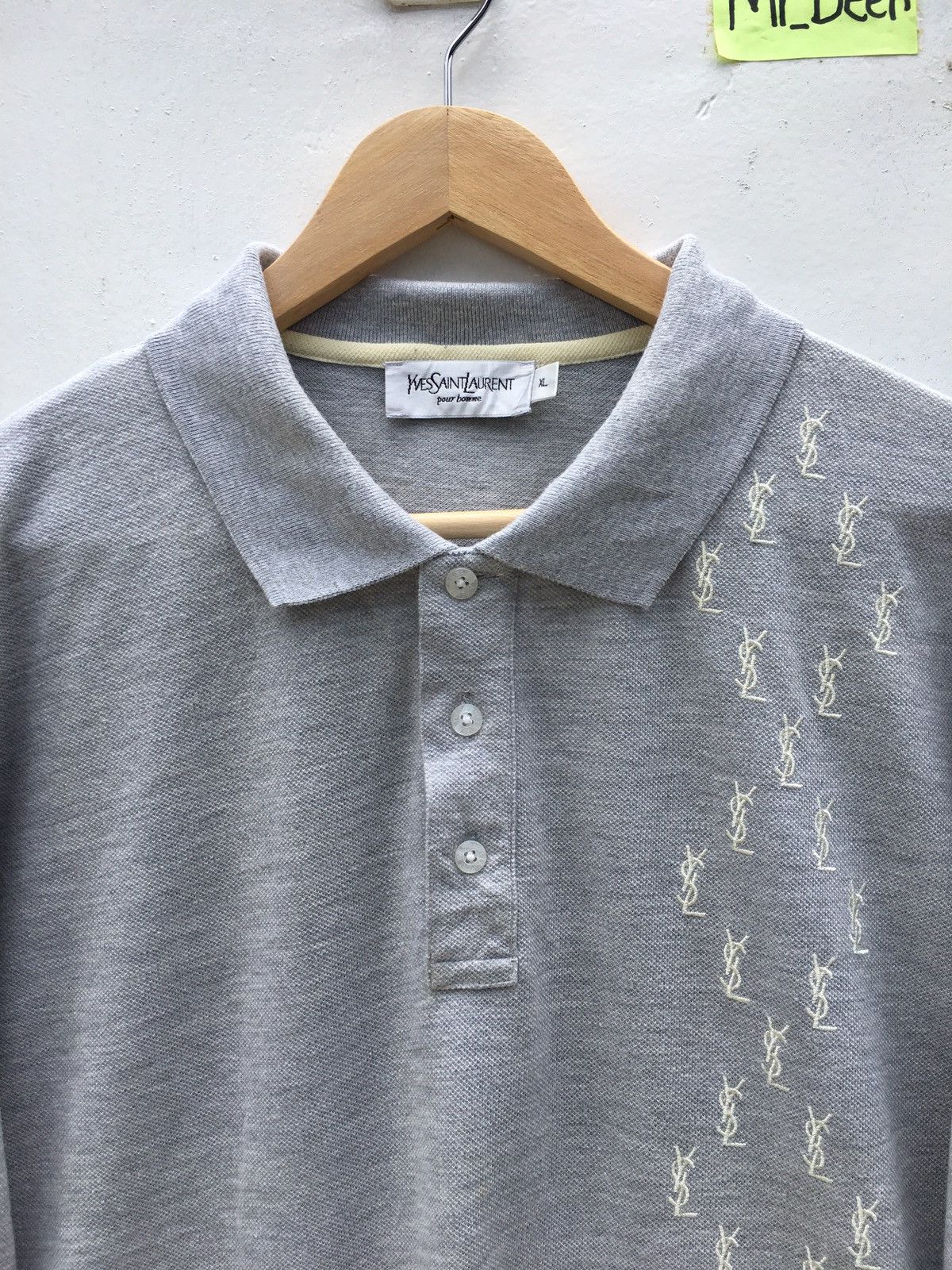 Yves Saint Laurent Rare YSL Yves Saint Laurent Multilogos Polo Shirt Size US XL / EU 56 / 4 - 1 Thumbnail