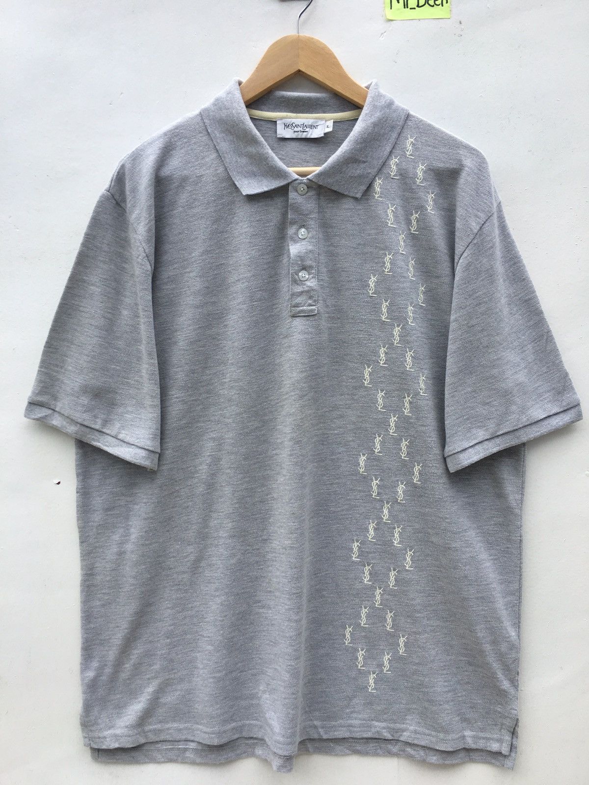 Yves Saint Laurent Rare YSL Yves Saint Laurent Multilogos Polo Shirt Size US XL / EU 56 / 4 - 2 Thumbnail
