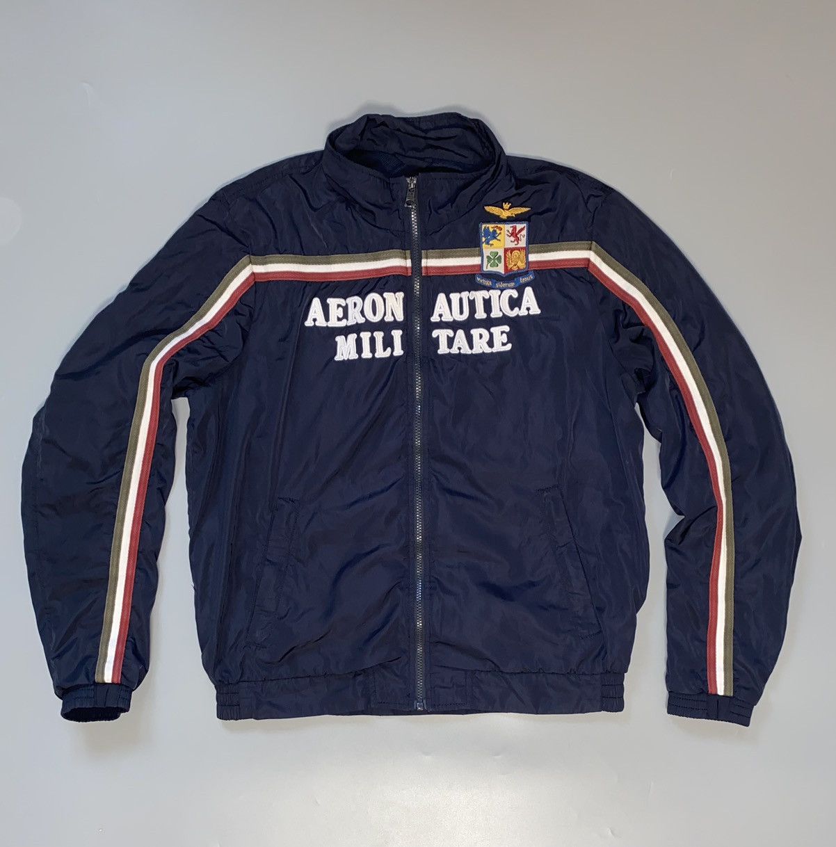 Streetwear Aeronautica Militare Mens Jacket Centre Big Logo Grailed